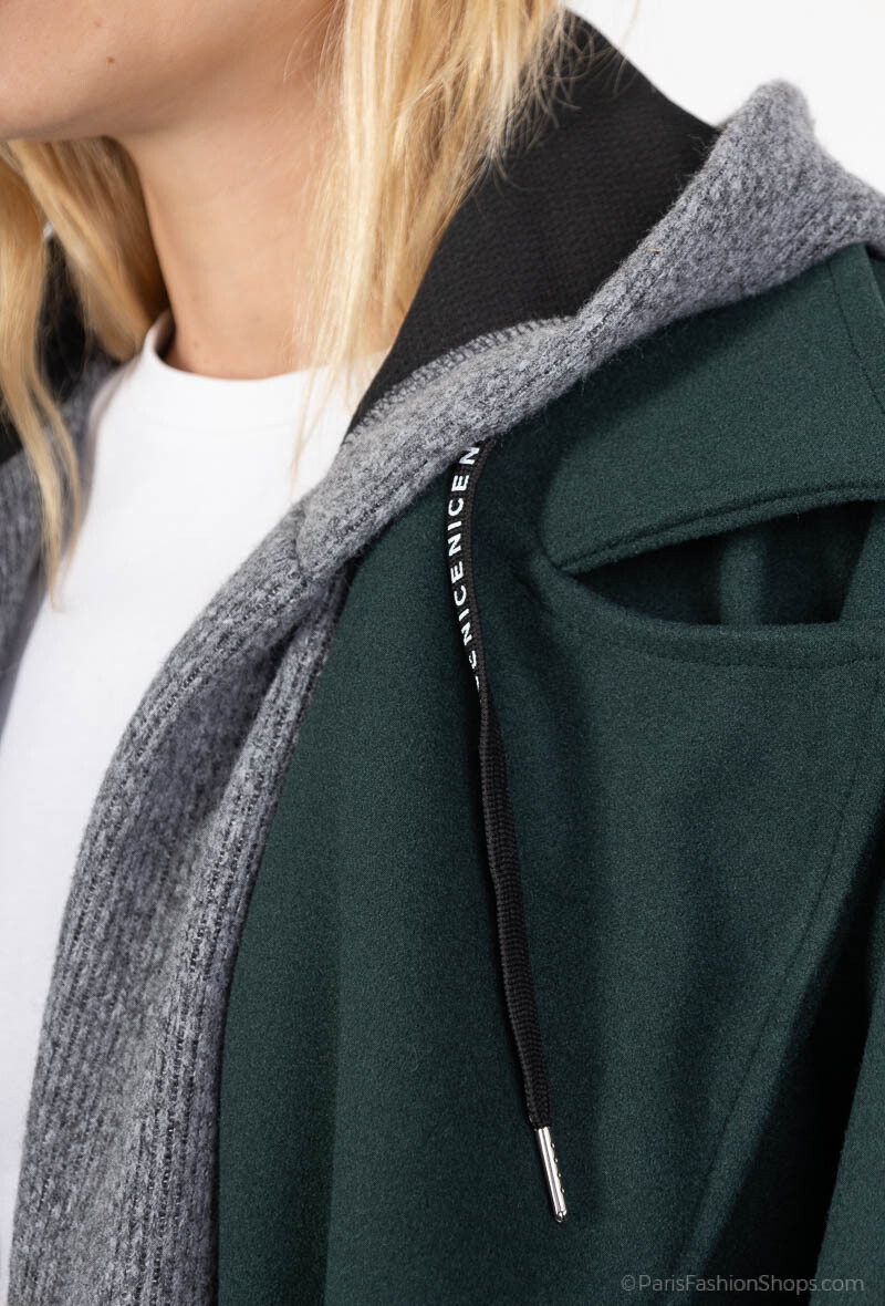 Woolen coats - Bottle green 5 - thumbnail