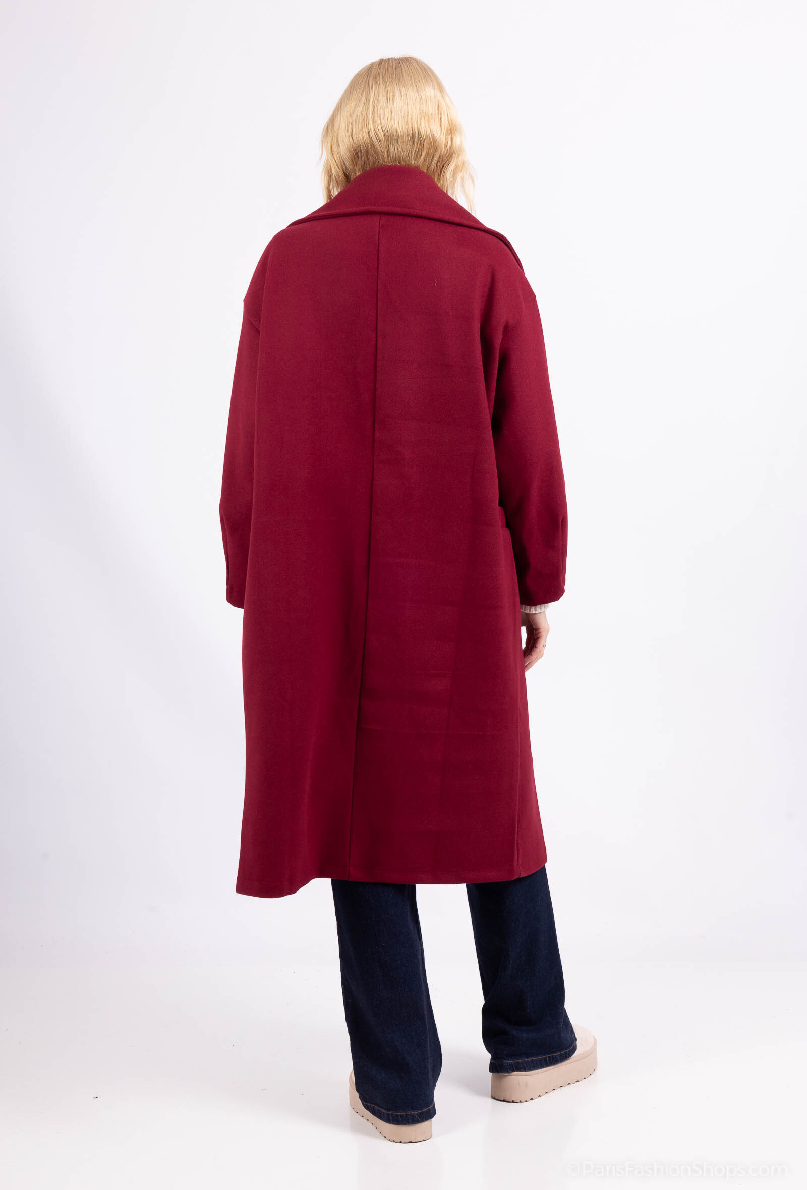 LONG COAT - Carmine - 4 - large format
