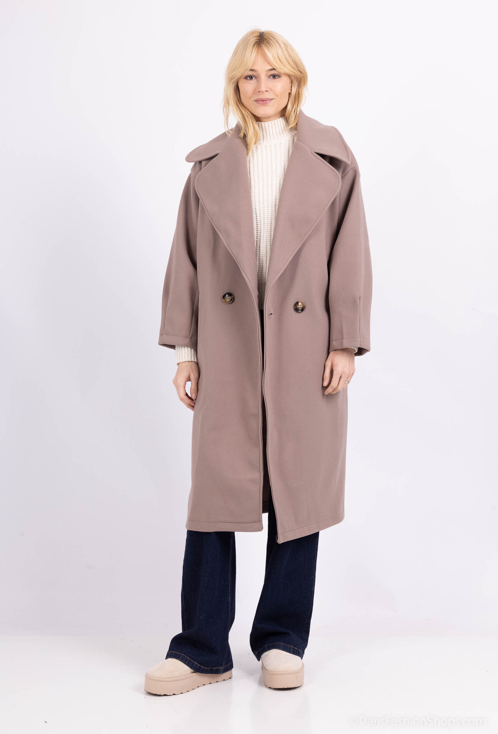 LONG COAT - Taupe - 1 - large format