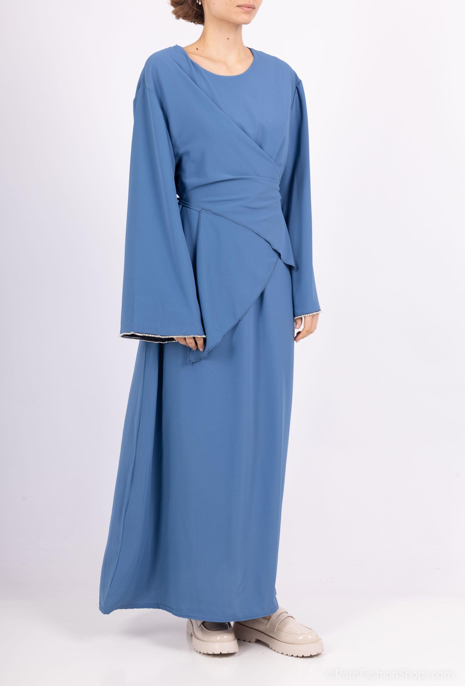 Wholesaler ZABULON 3 - Medina long dress silk rhinestone