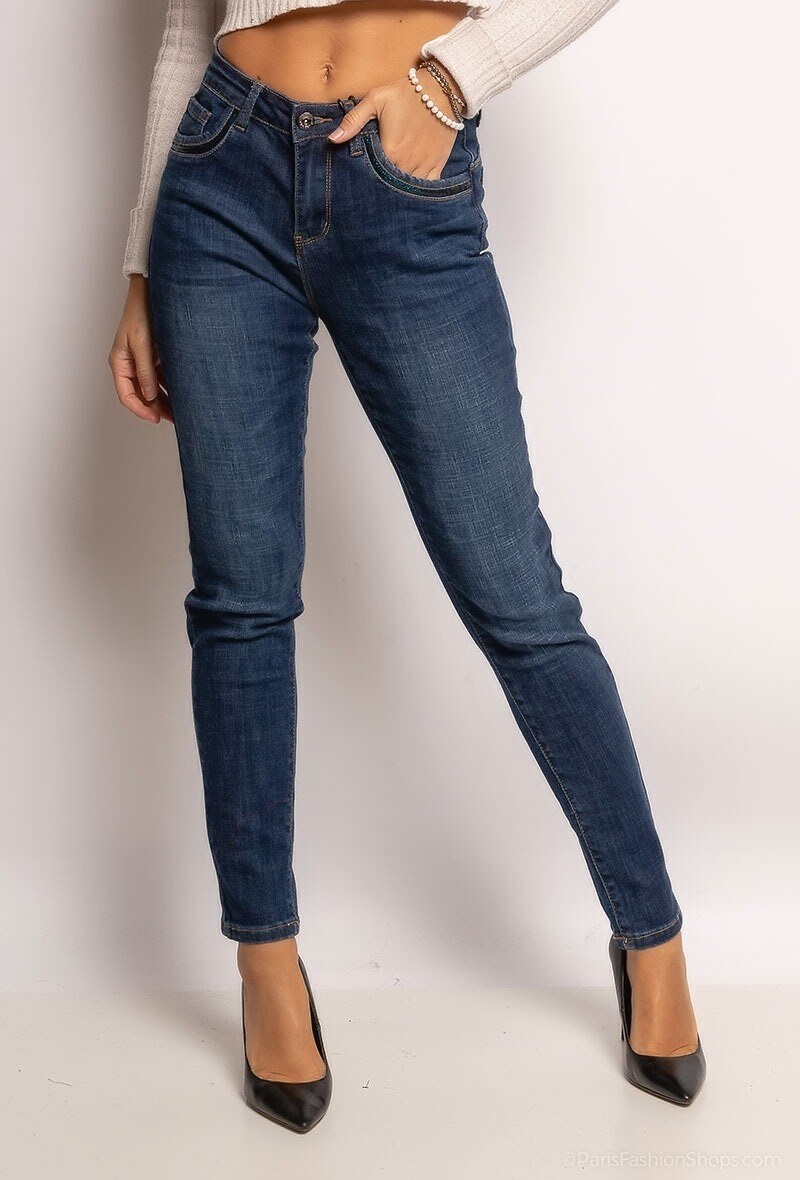 Wholesaler Zac & Zoé - Skinny push up jeans with sequins