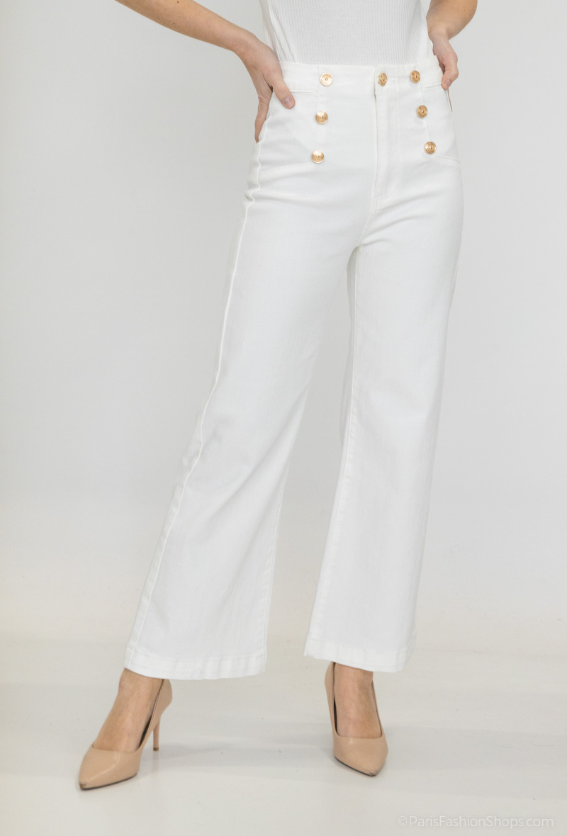 Wholesaler Zac & Zoé - Wide leg buttoned jeans