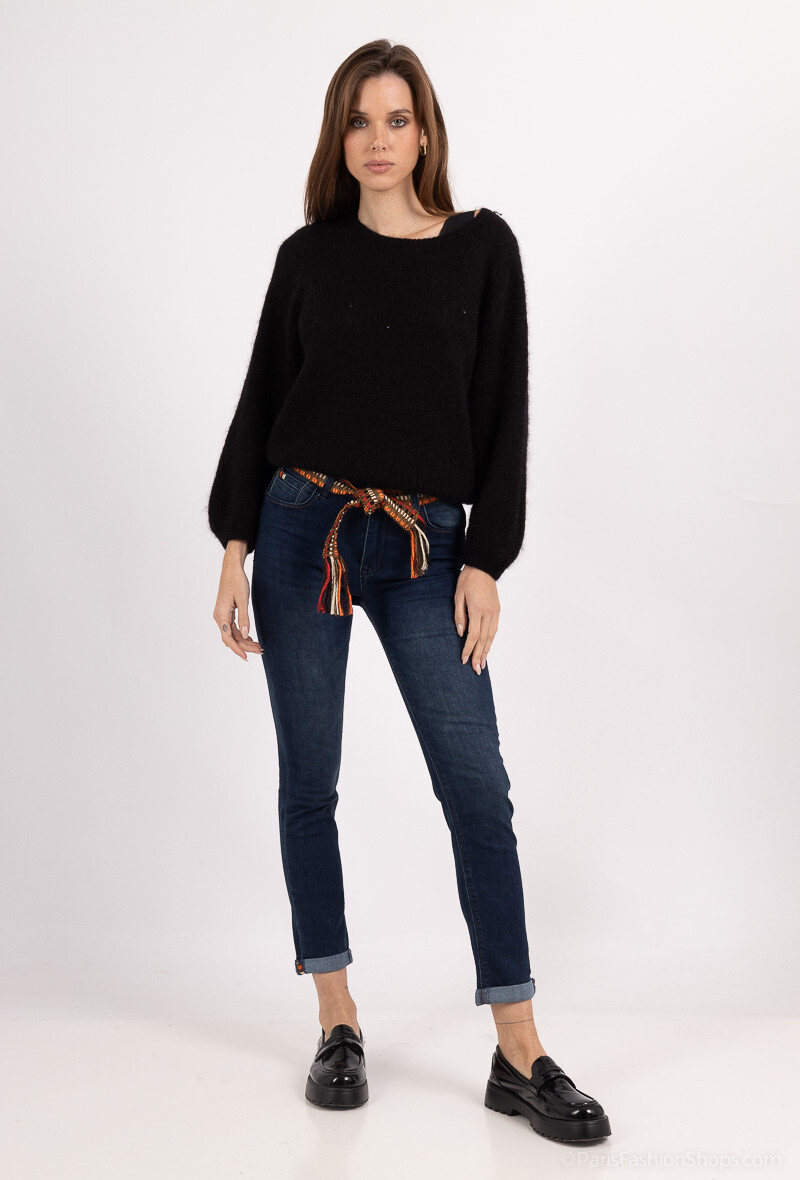 Wholesaler Zac & Zoé - SLIM TROUSERS WITH MULTICOLOR BELT