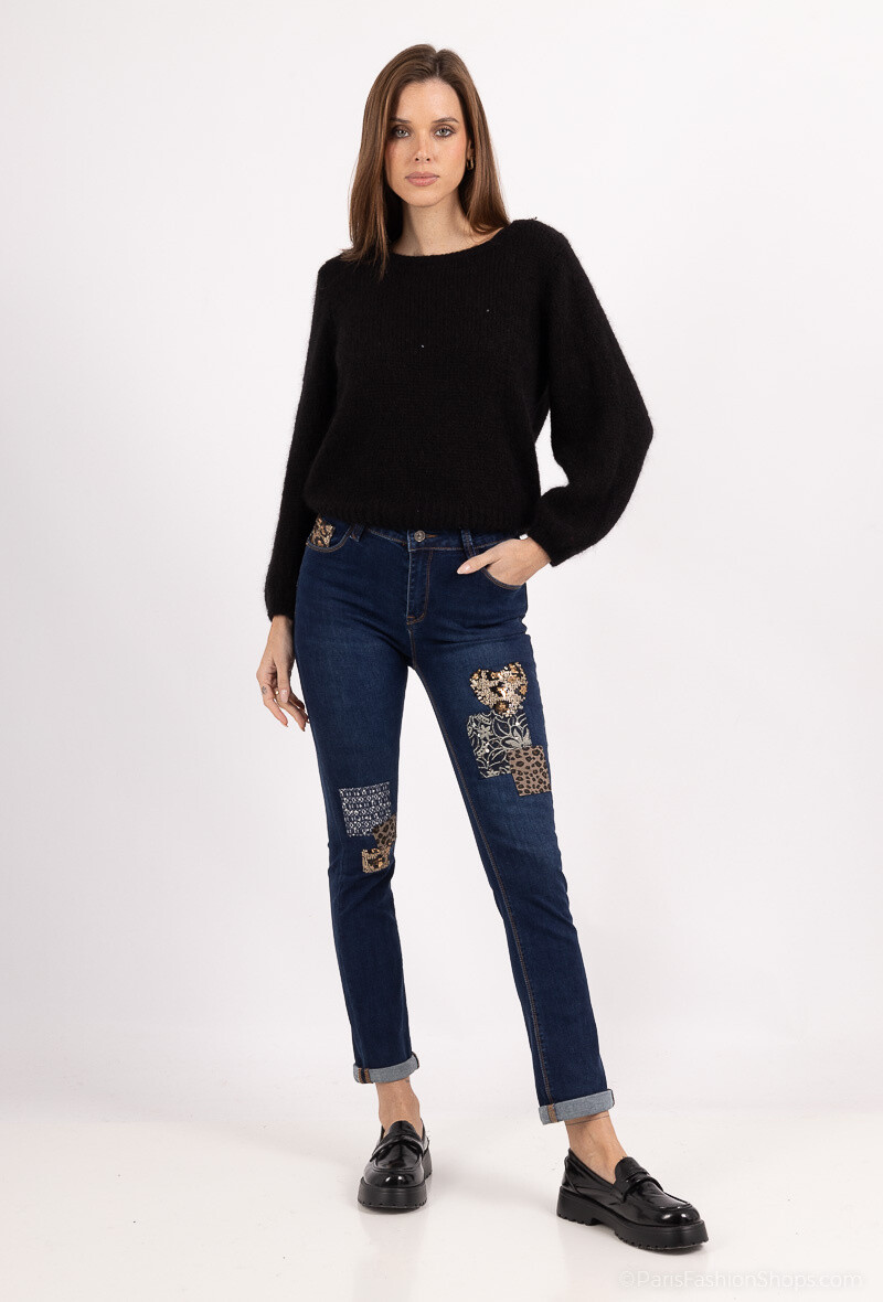Wholesaler Zac & Zoé - Slim jeans with patches