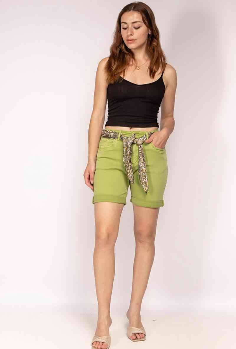 Wholesaler Zac & Zoé - Denim short with printed belt