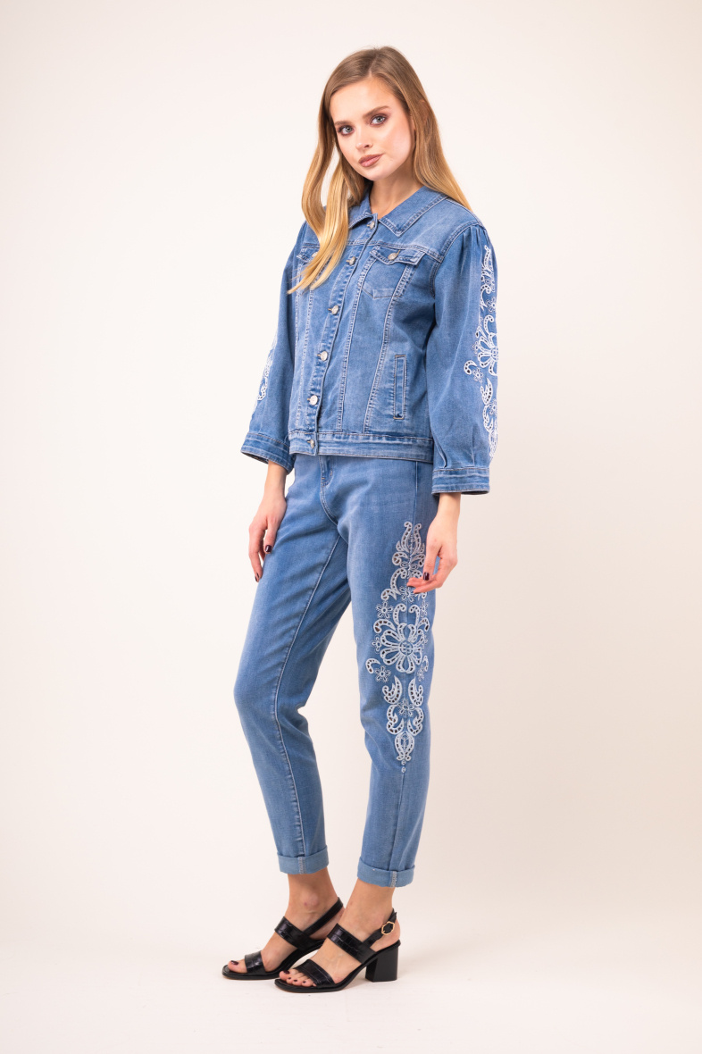 Wholesaler Zac & Zoé - Denim jacket with rounded sleeves
