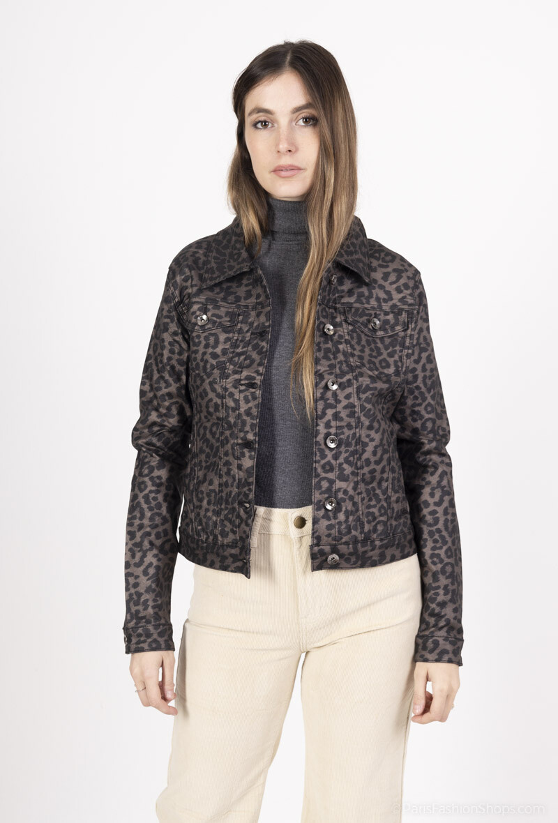 Wholesaler Zac & Zoé - LEOPARD PRINT OIL JACKET