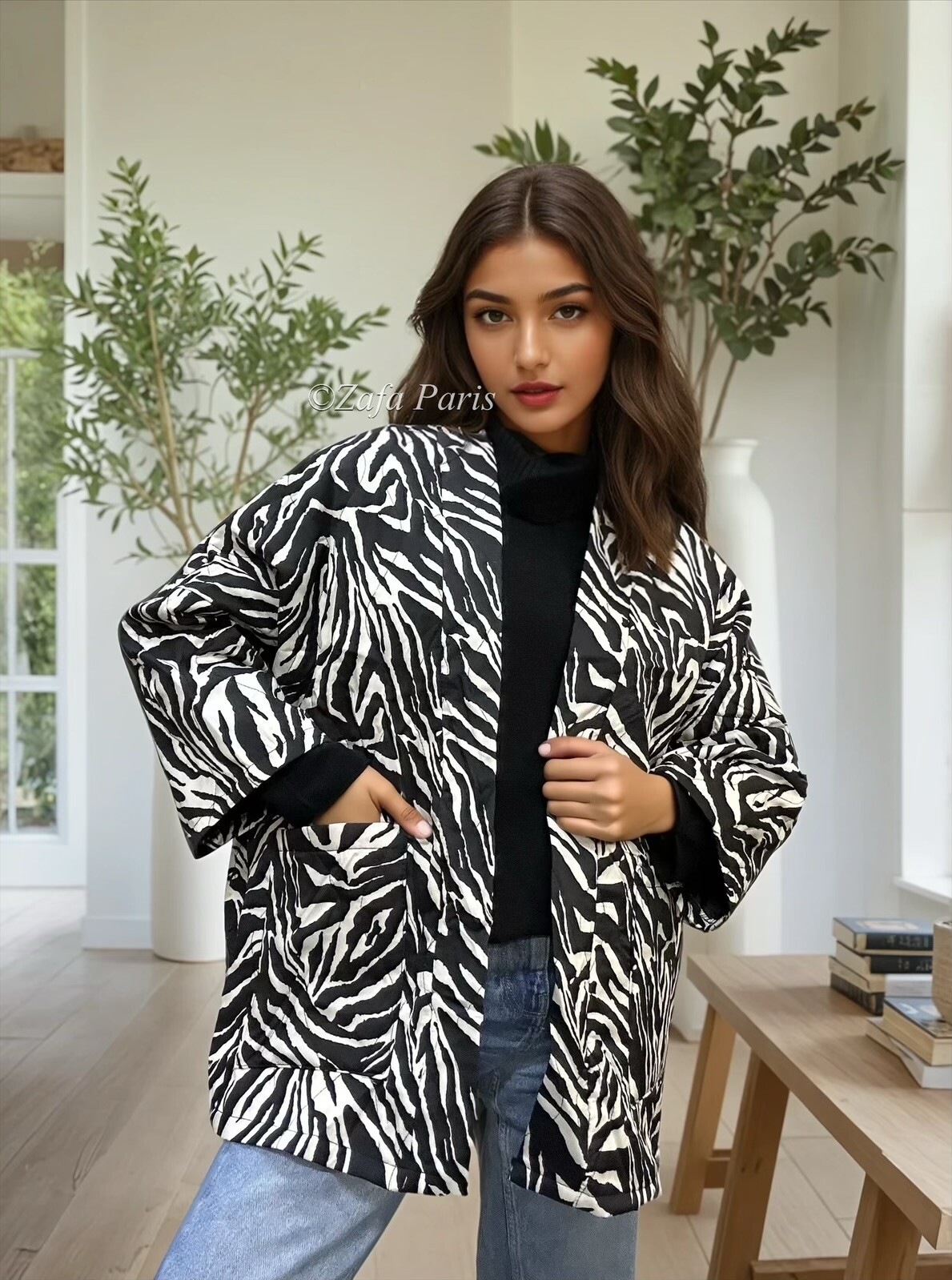 Grossiste Zafa Braderie - Veste matelassée léopard