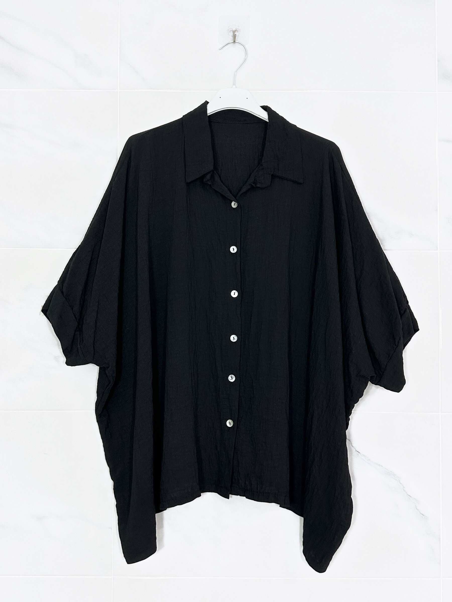 Grossiste Zafa - Chemise oversize fabriquée en viscose