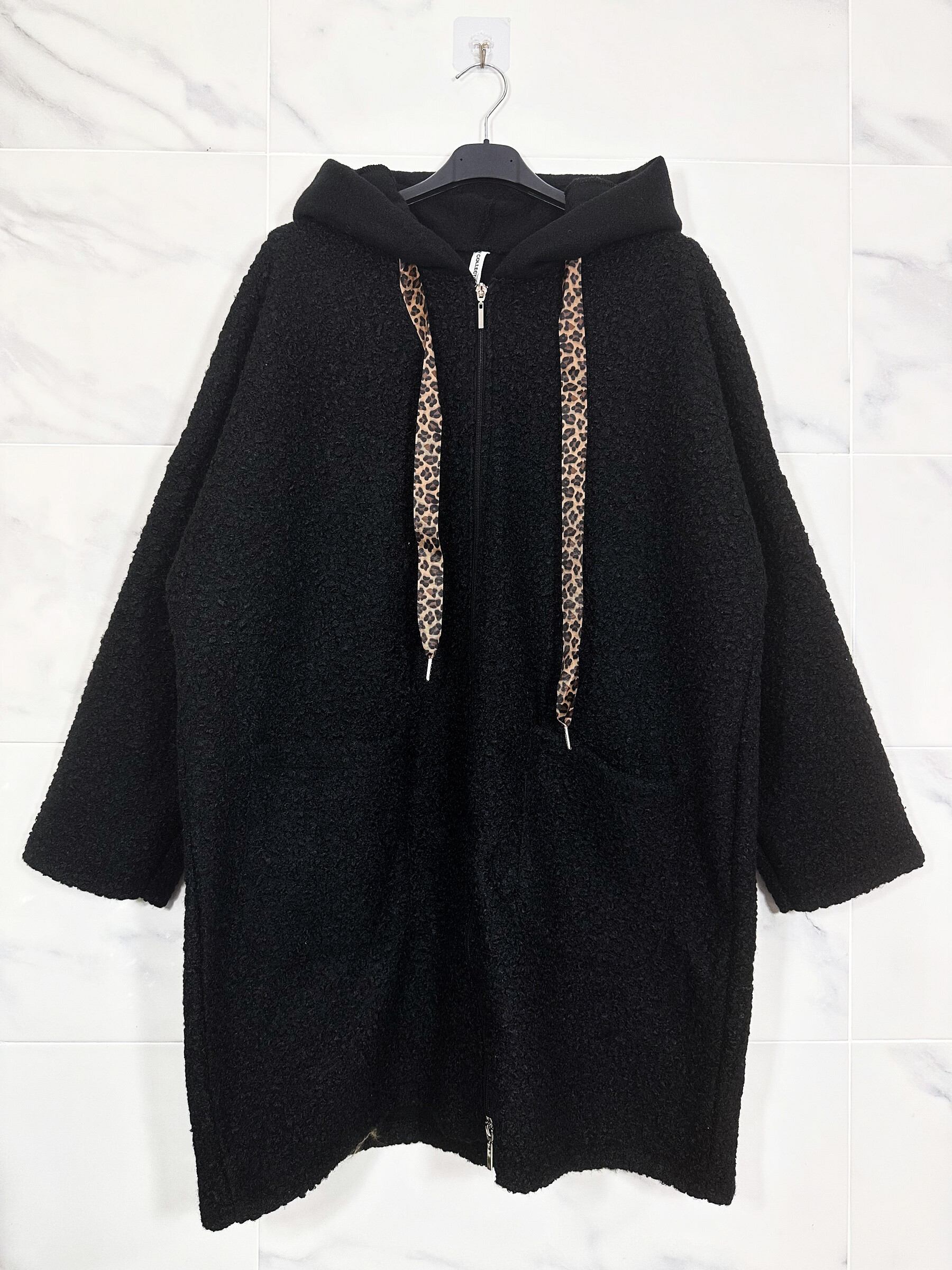 Wholesaler Zafa - Boiled wool jacket (toothed wool effect) with pockets