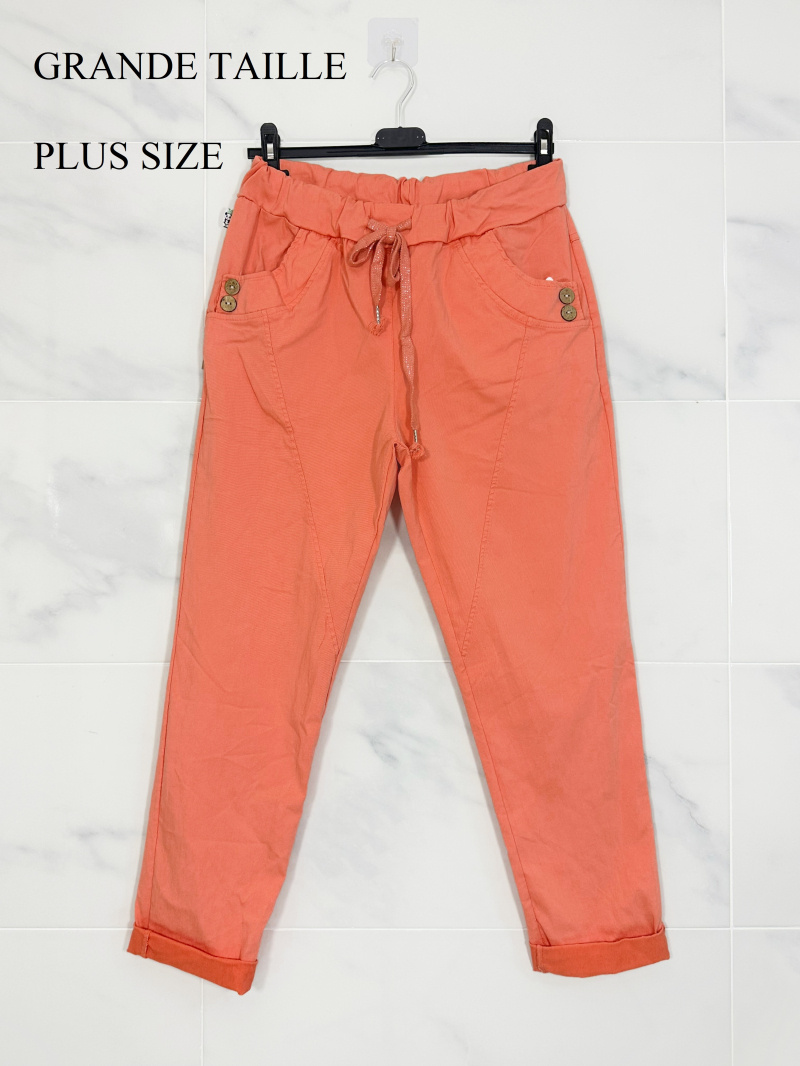 Wholesaler Zafa Braderie - LARGE SIZE Jogger pants with button on the pockets