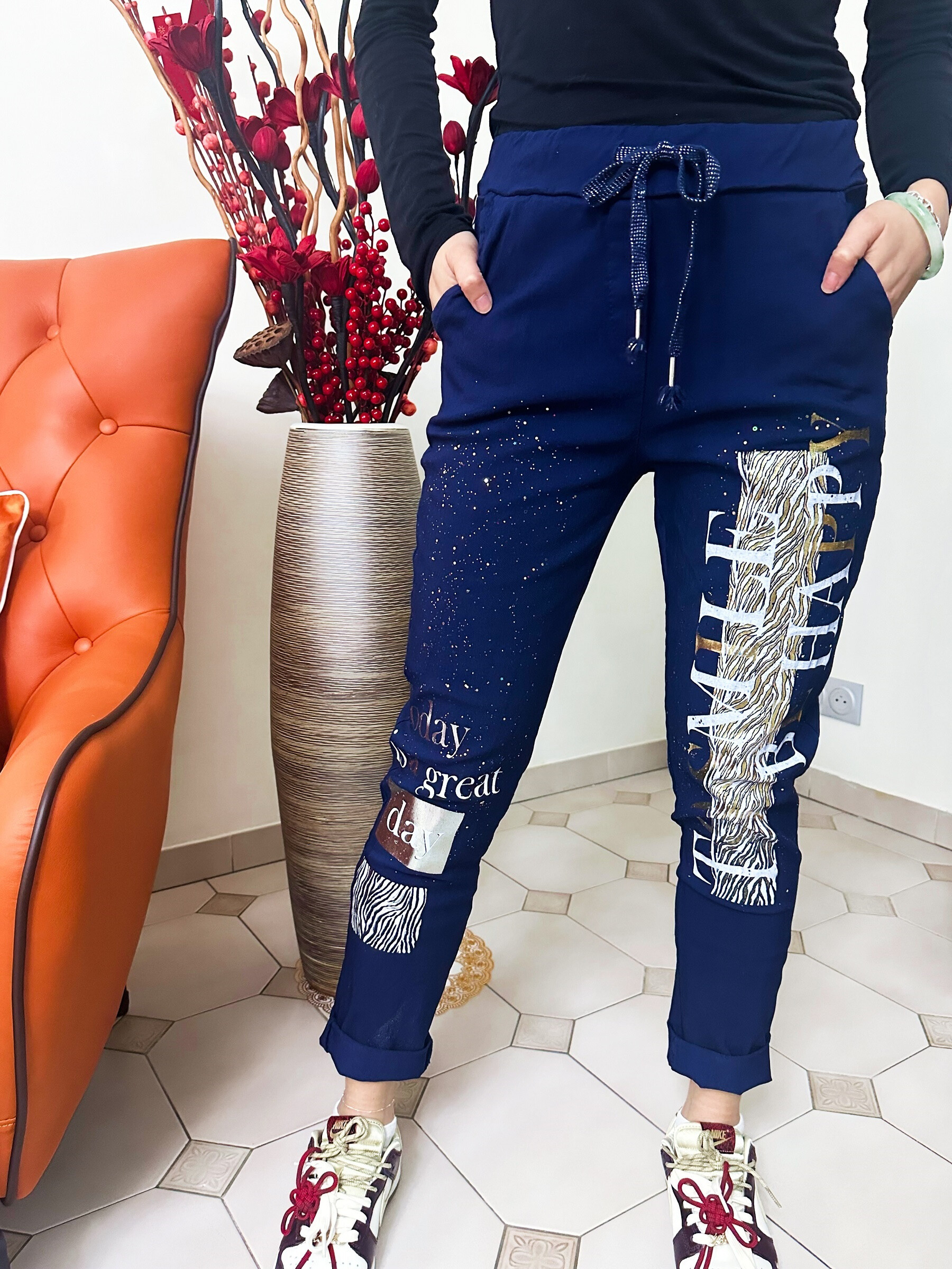 Grossiste Zafa - pantalon magique, matière strech, imprimé, flocage