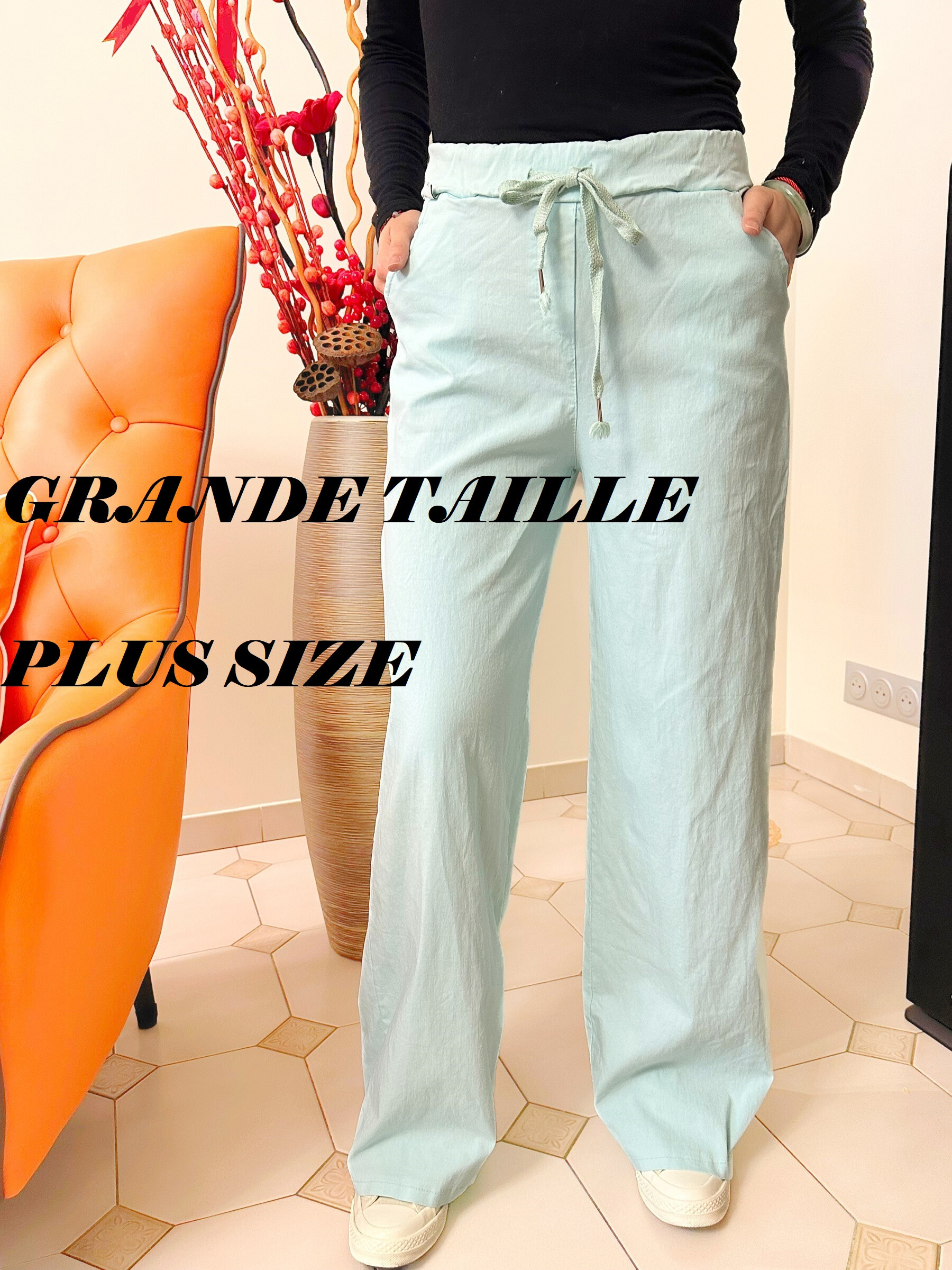 Grossiste Zafa - GRANDE TAILLE Pantalon magique COUPE DROITE
