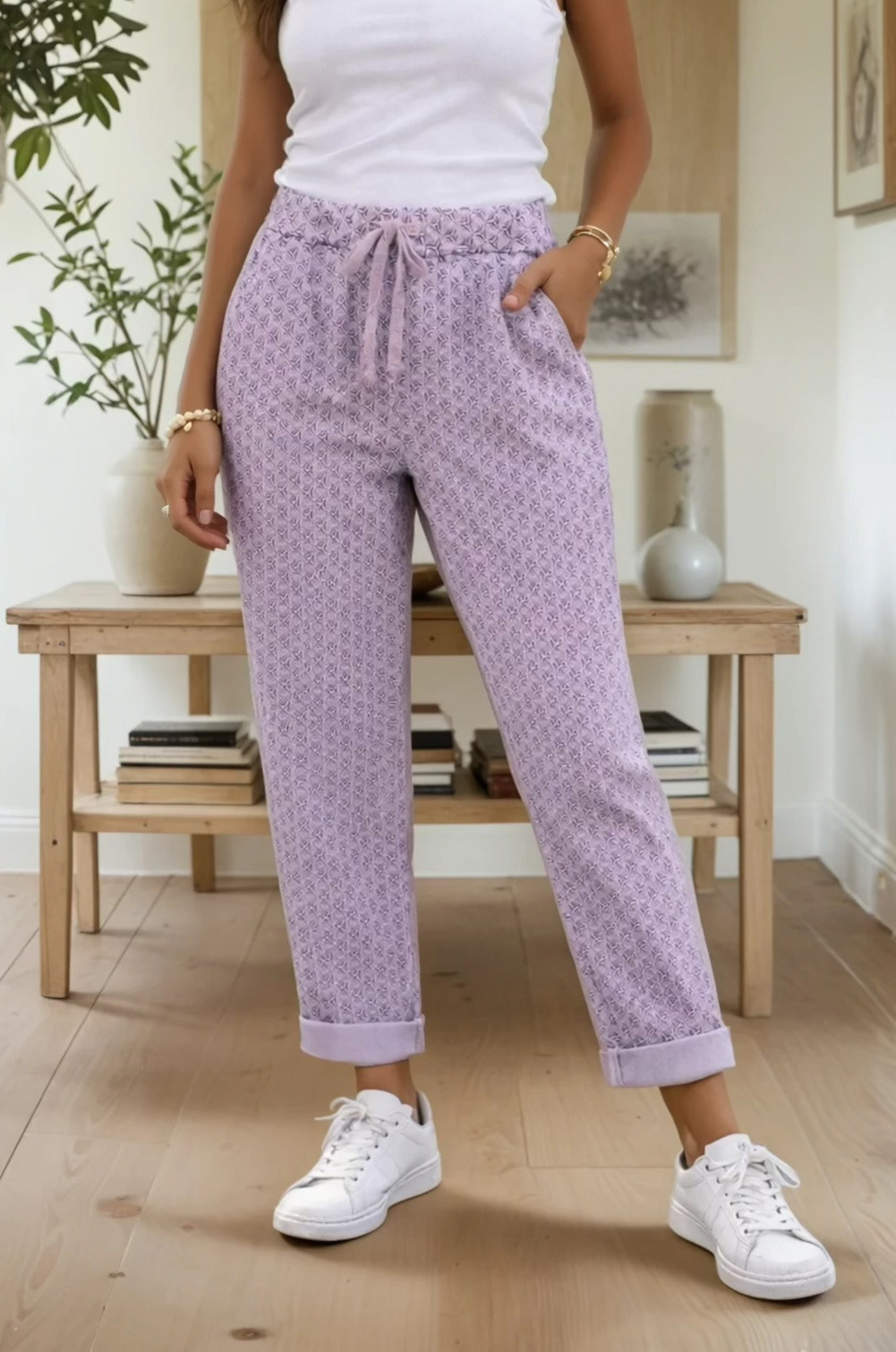 Grossiste Zafa - Pantalon magique imprimé fleur