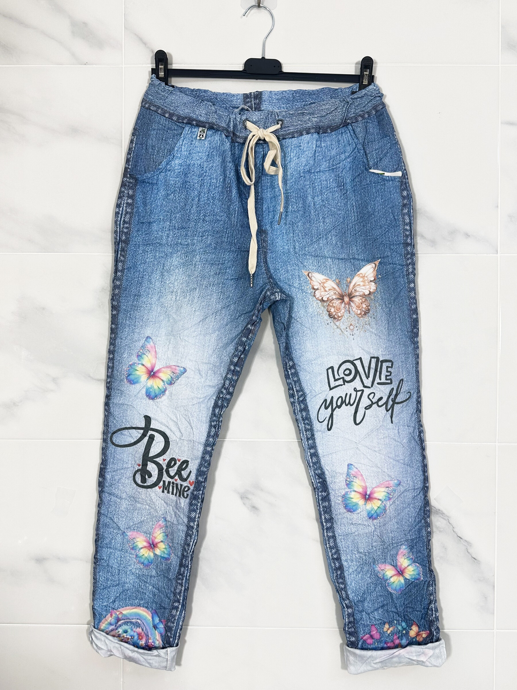 Grossiste Zafa - Panta-jogg magique viscose à imprimé jean