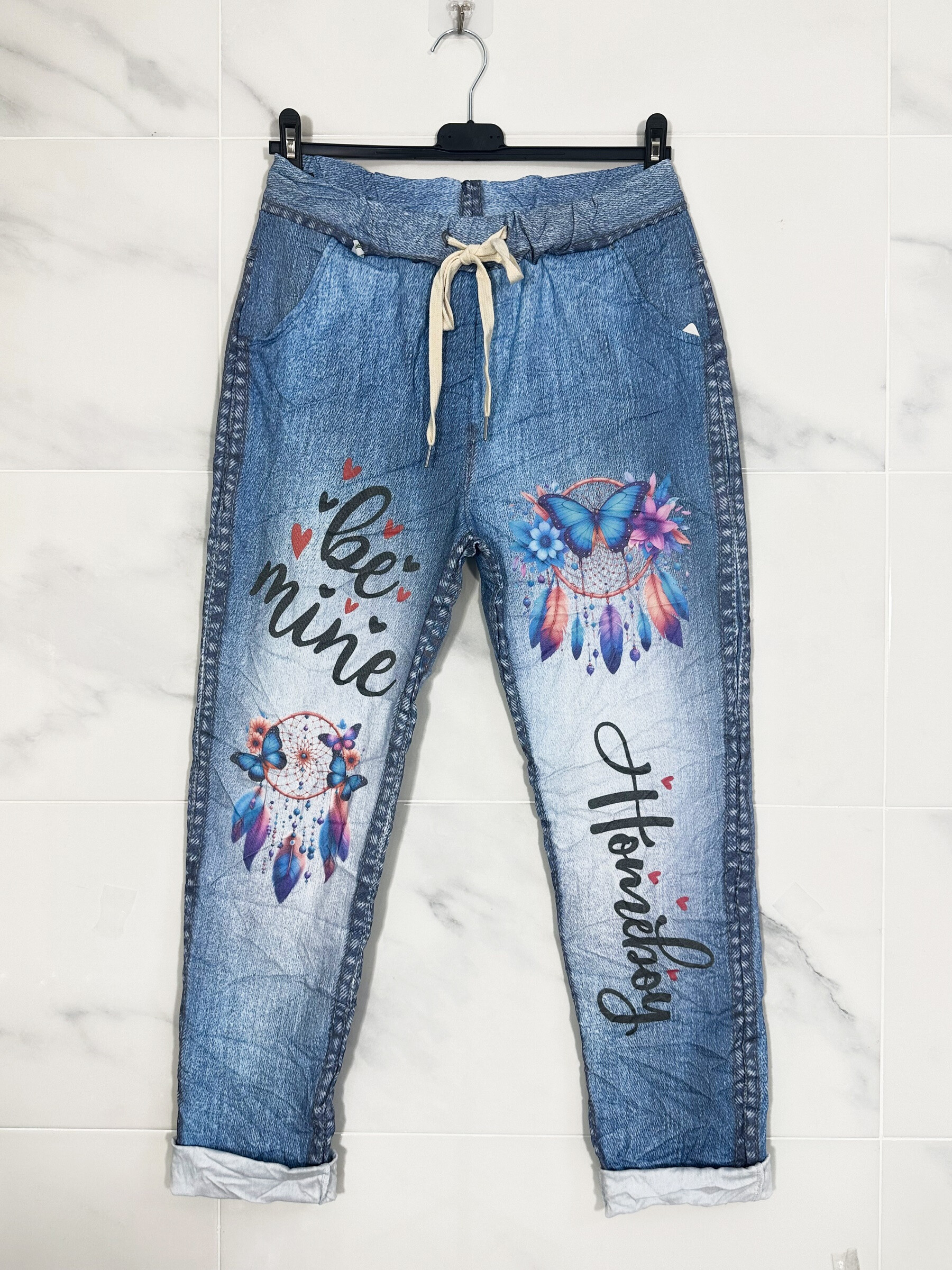 Grossiste Zafa - Panta-jogg magique viscose à imprimé jean