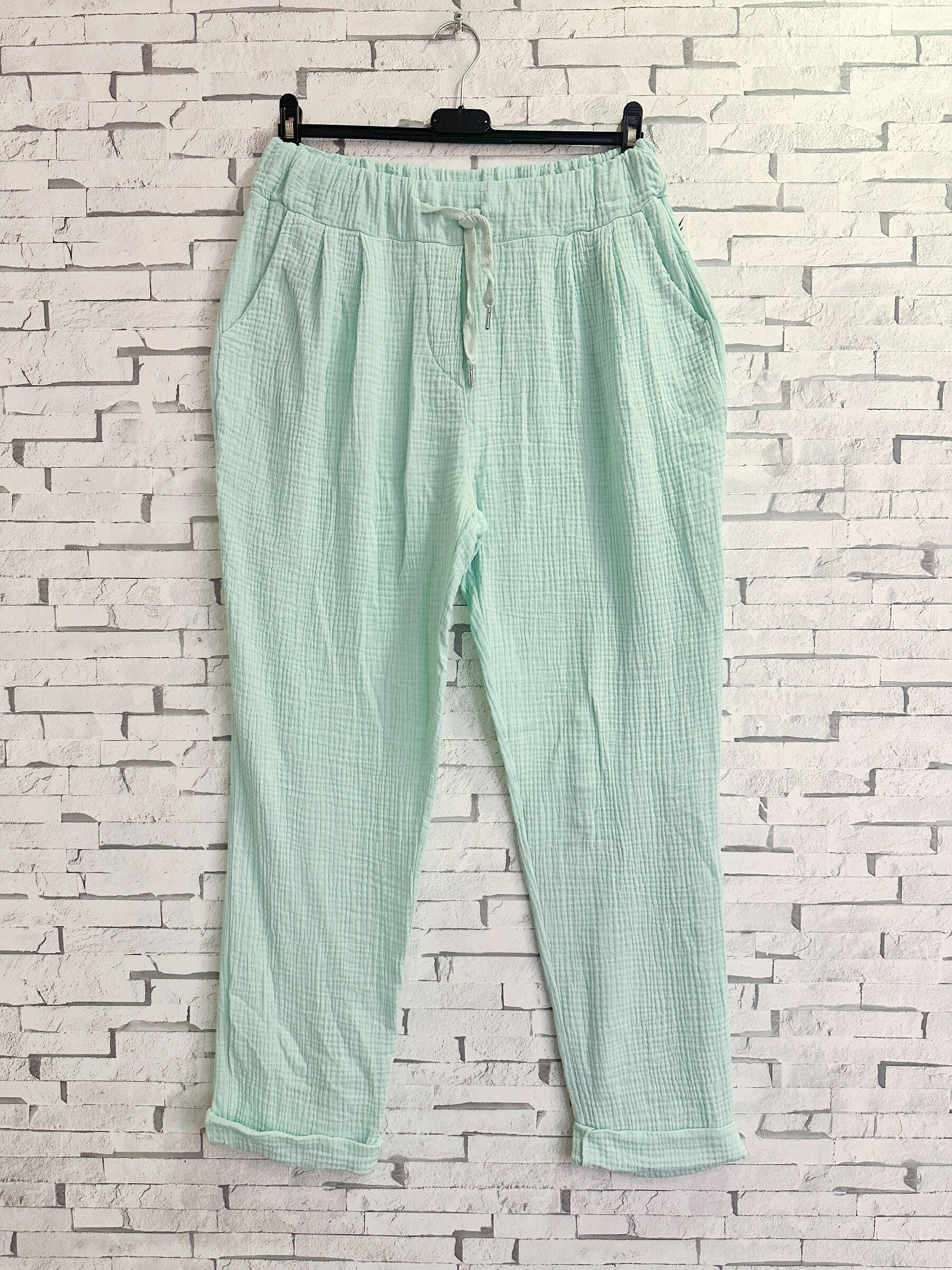 Mayorista Zafa - Pantalones de gas de algodón, con bolsillos