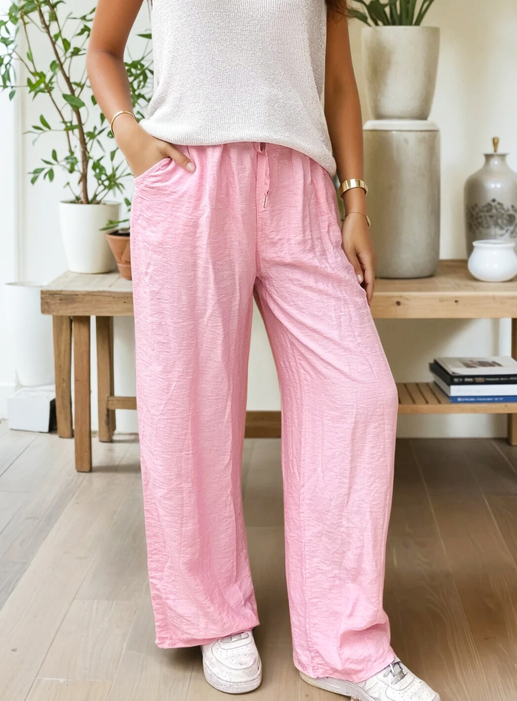 Wholesaler Zafa - Straight-cut viscose trousers
