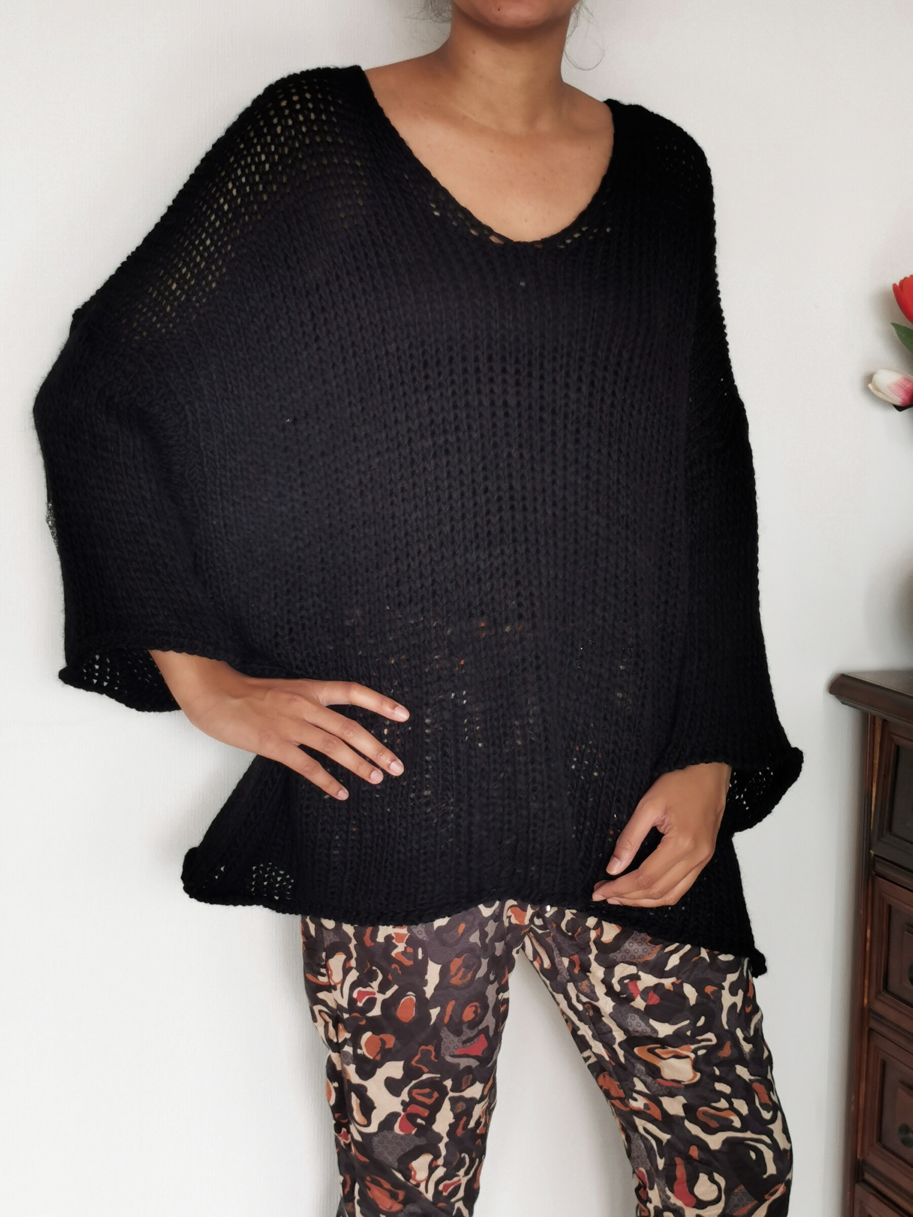 Großhändler Zafa - Übergroßer Grobstrickpullover