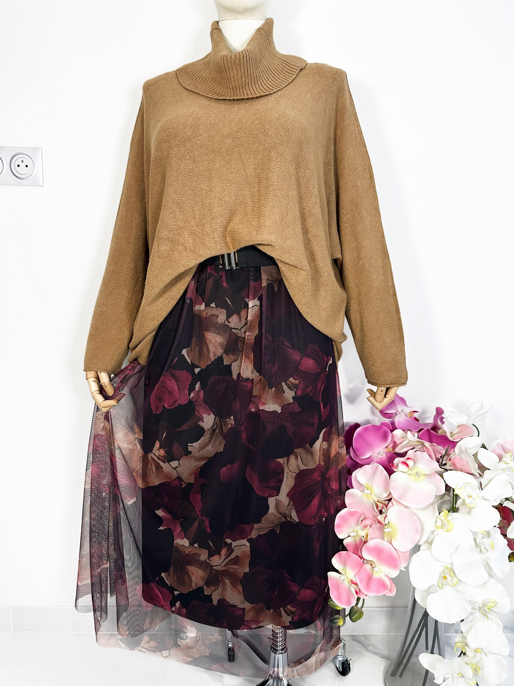 Wholesaler Zafa - Seamless premium quality knitted turtleneck sweater