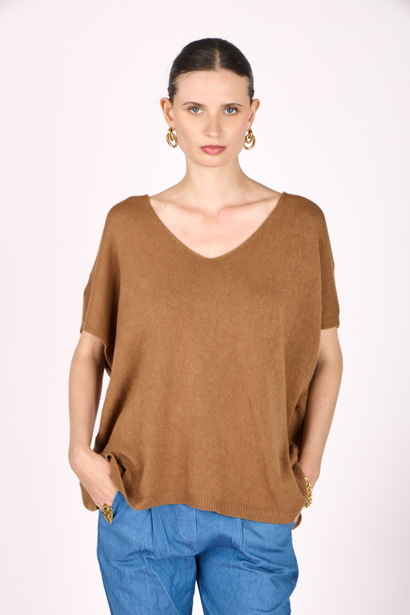 Grossiste Zafa - Pull sans manche extra doux