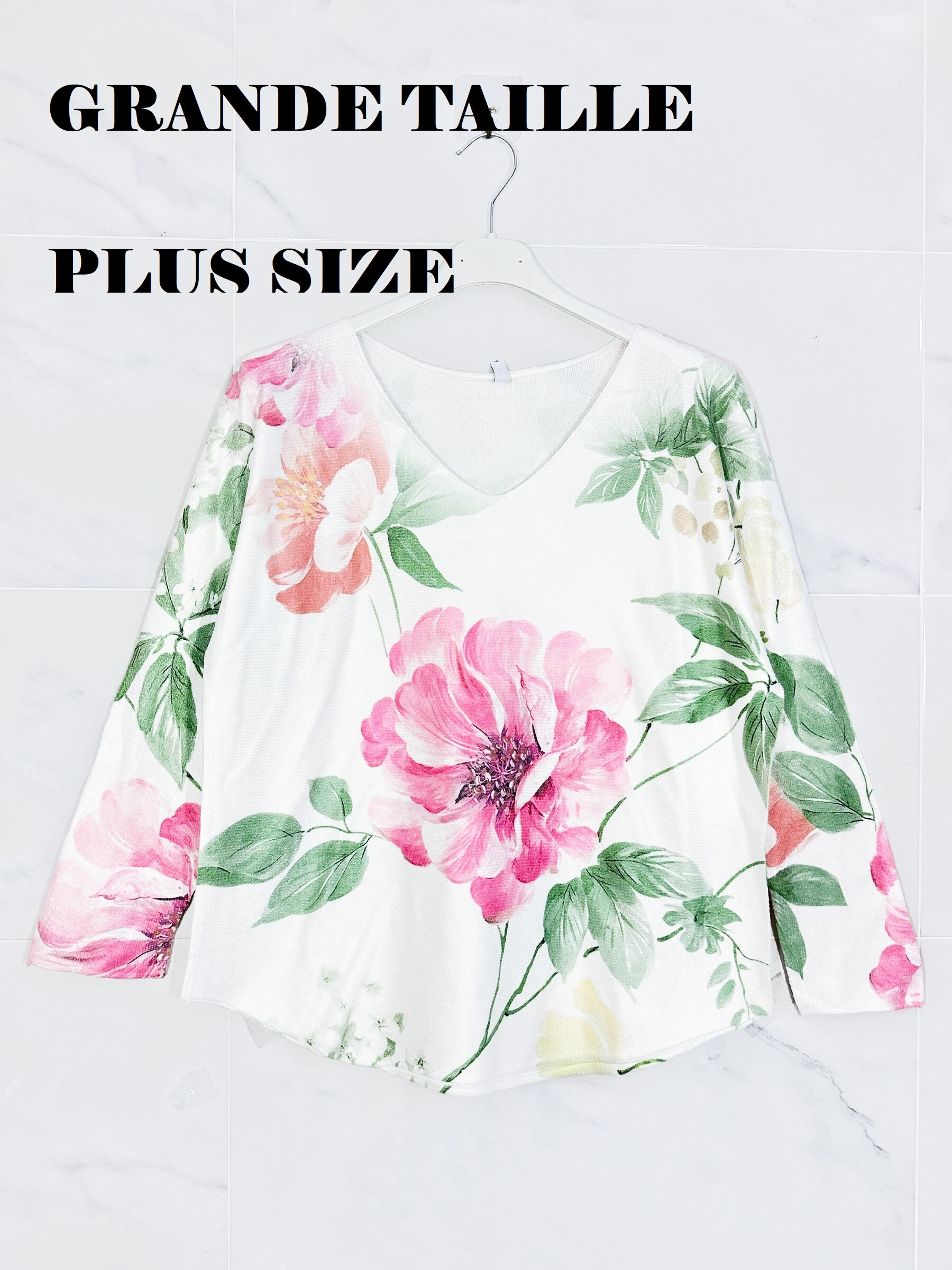 Wholesaler Zafa - PLUS SIZE Premium Quality Seamless Printed Knit Sweater
