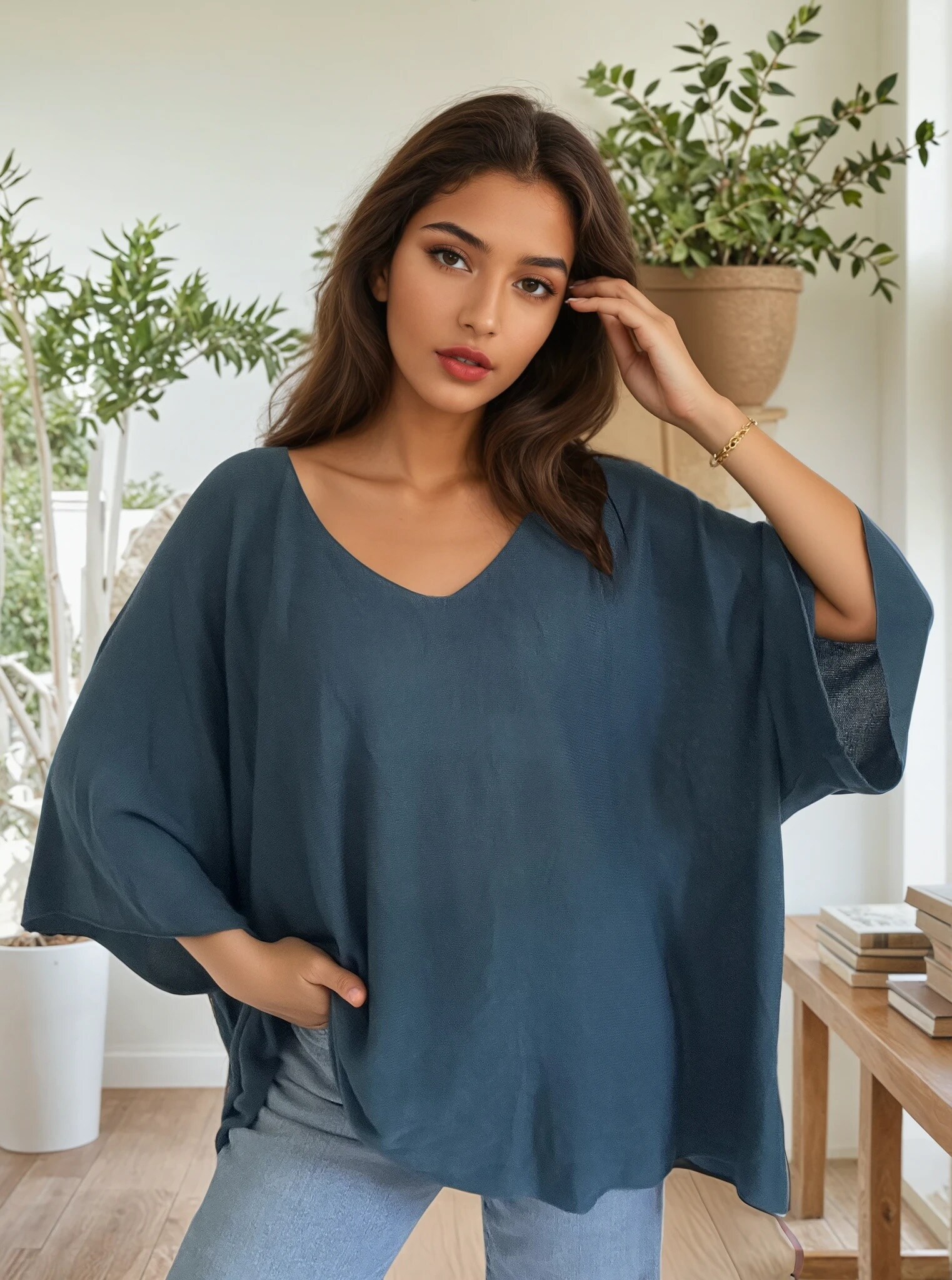 Grossiste Zafa - Pull oversize en fine maille