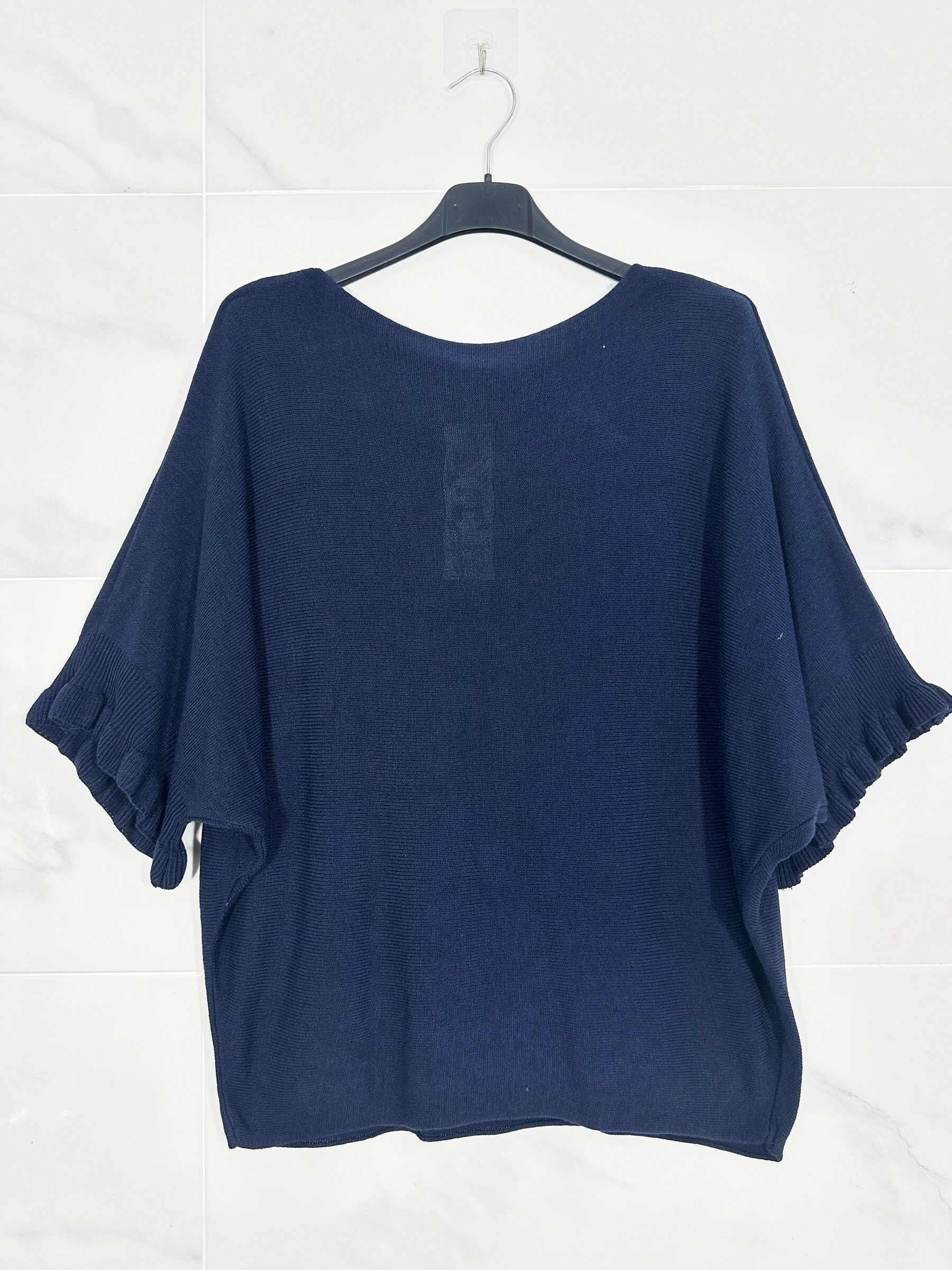 Grossiste Zafa - Pull en fine maille avec manches froncées