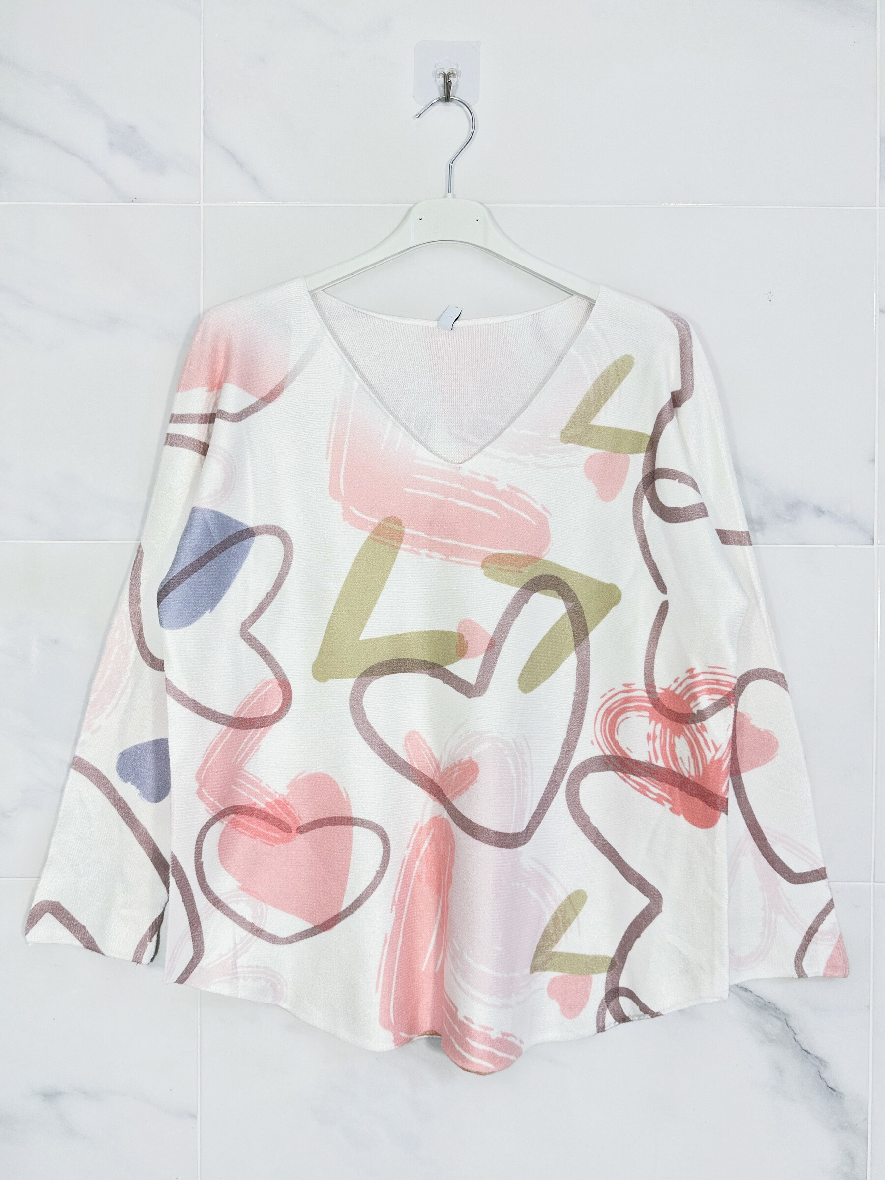 Wholesaler Zafa - Cashmere-like knit sweater, printed