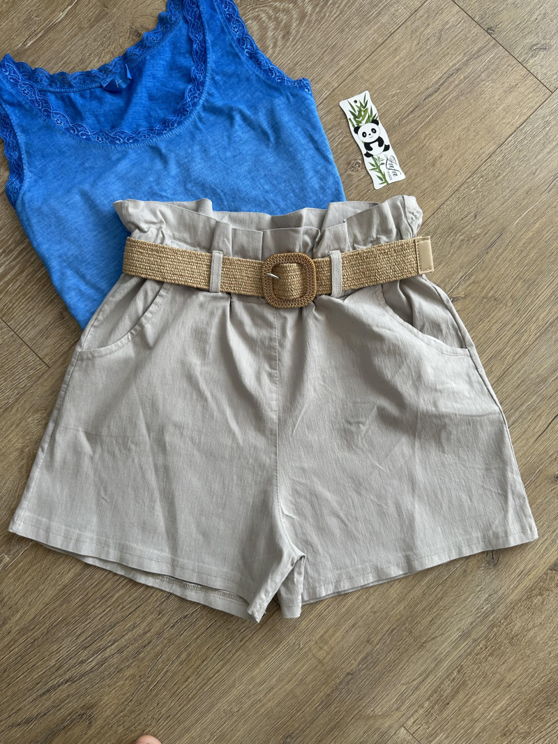 Grossista Zafa - Shorts a vita alta con elastico in vita