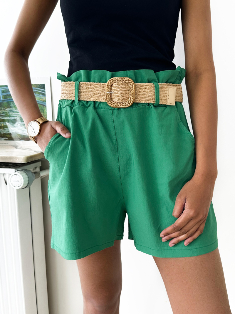 Grossiste Zafa - Short coupe mom, avec ceinture élastique