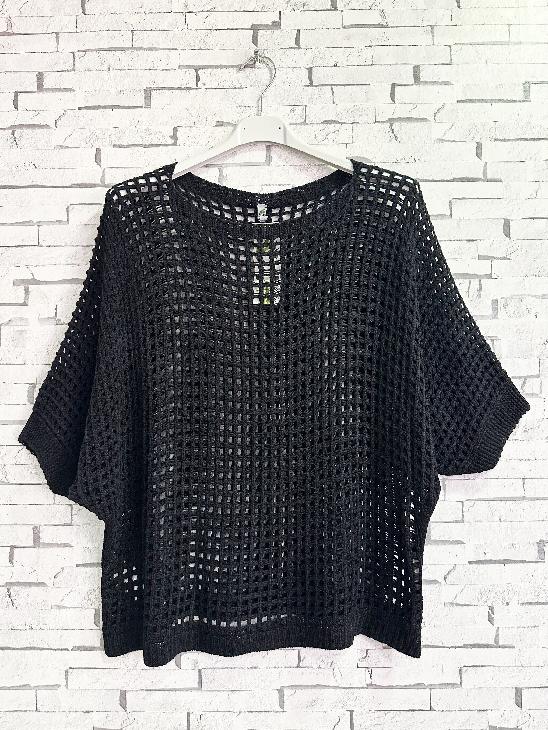 Grossiste Zafa - Pull ajouré à manches 3/4, en fine maille
