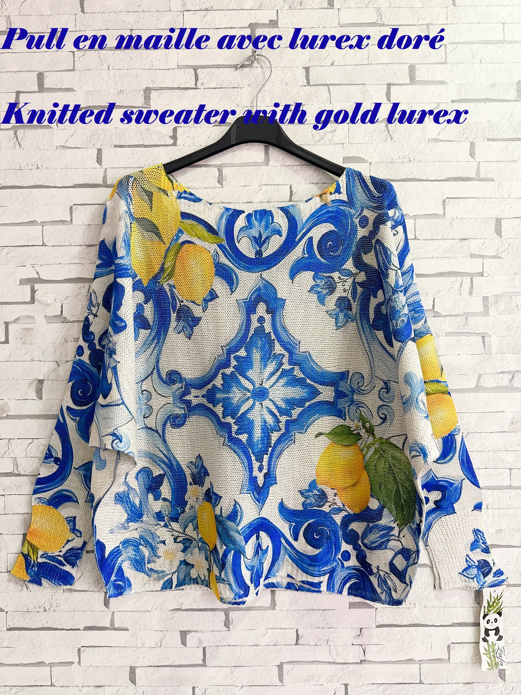 Wholesaler Zafa - Knitted sweater with gold lurex
