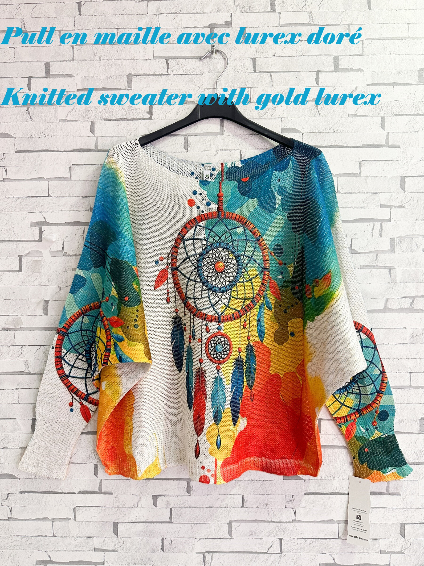 Wholesaler Zafa - Knitted sweater with gold lurex