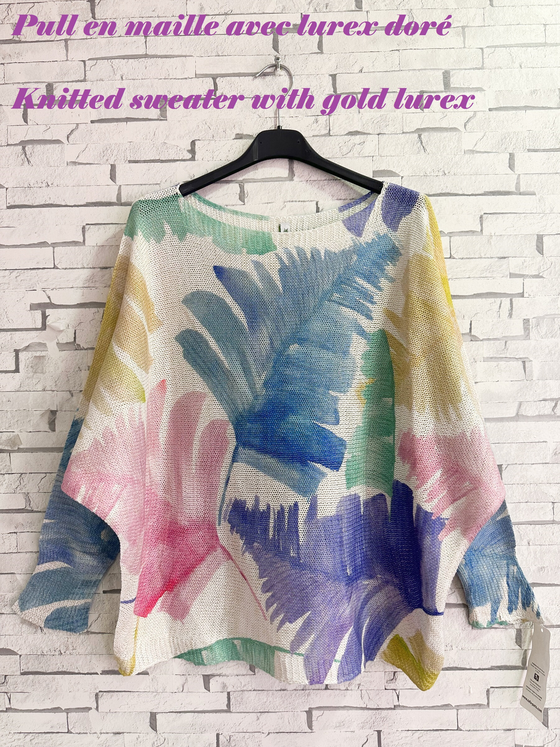 Wholesaler Zafa - Knitted sweater with gold lurex