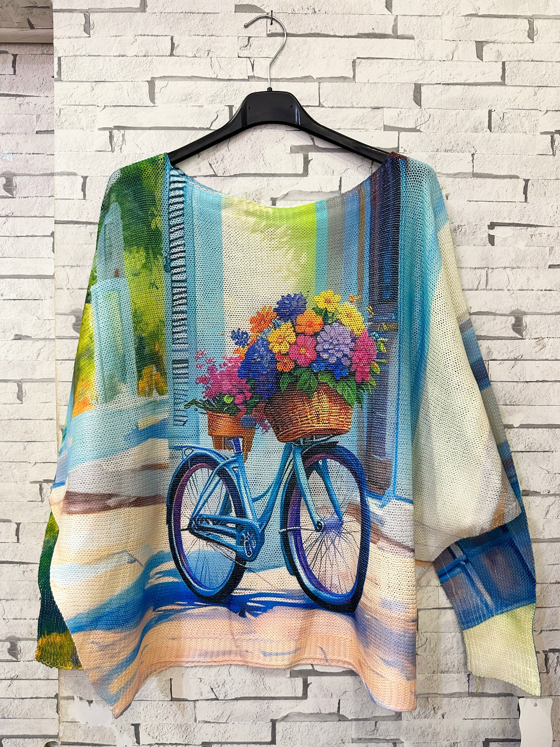 Wholesaler Zafa - Boat neck knitted sweater, printed
