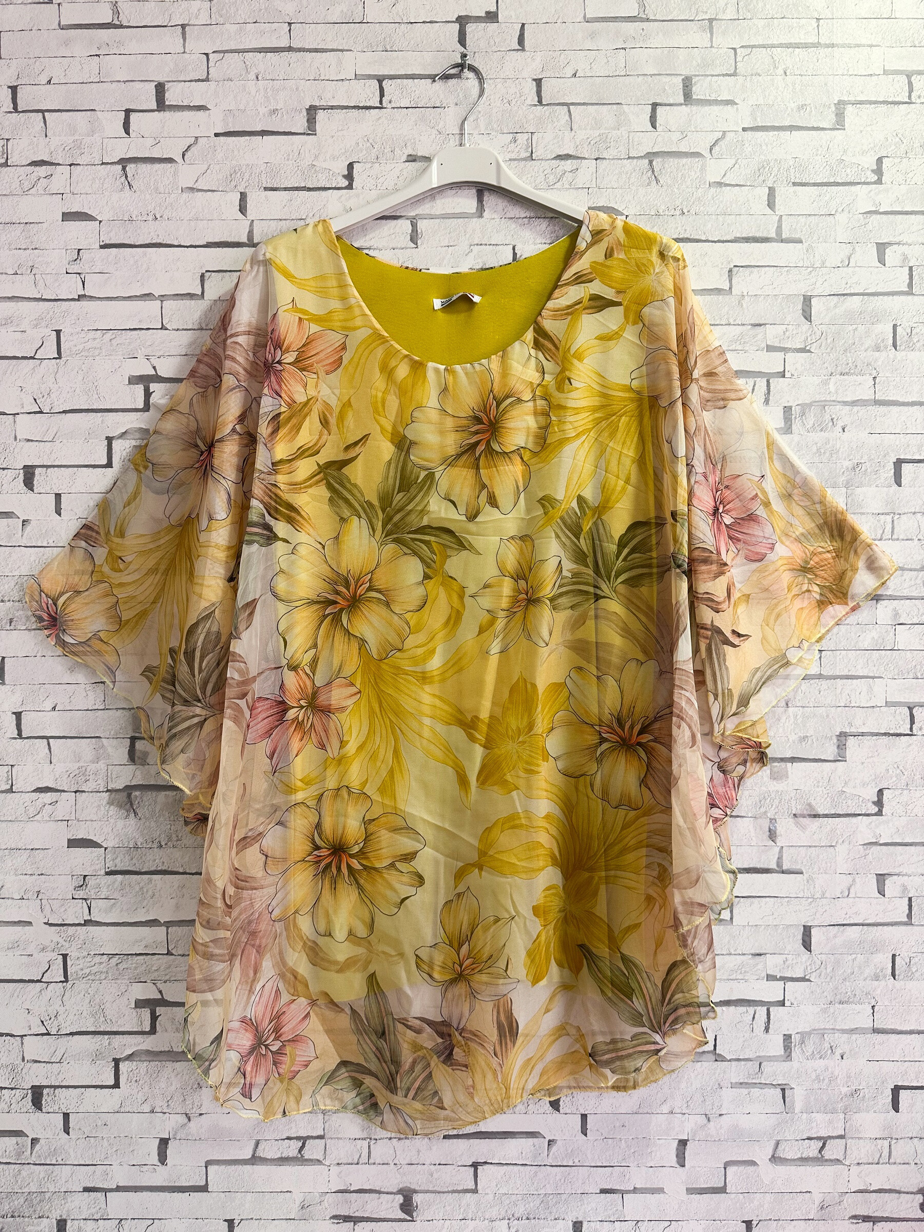 Wholesaler Zafa - Veiling blouse, printed, with lining