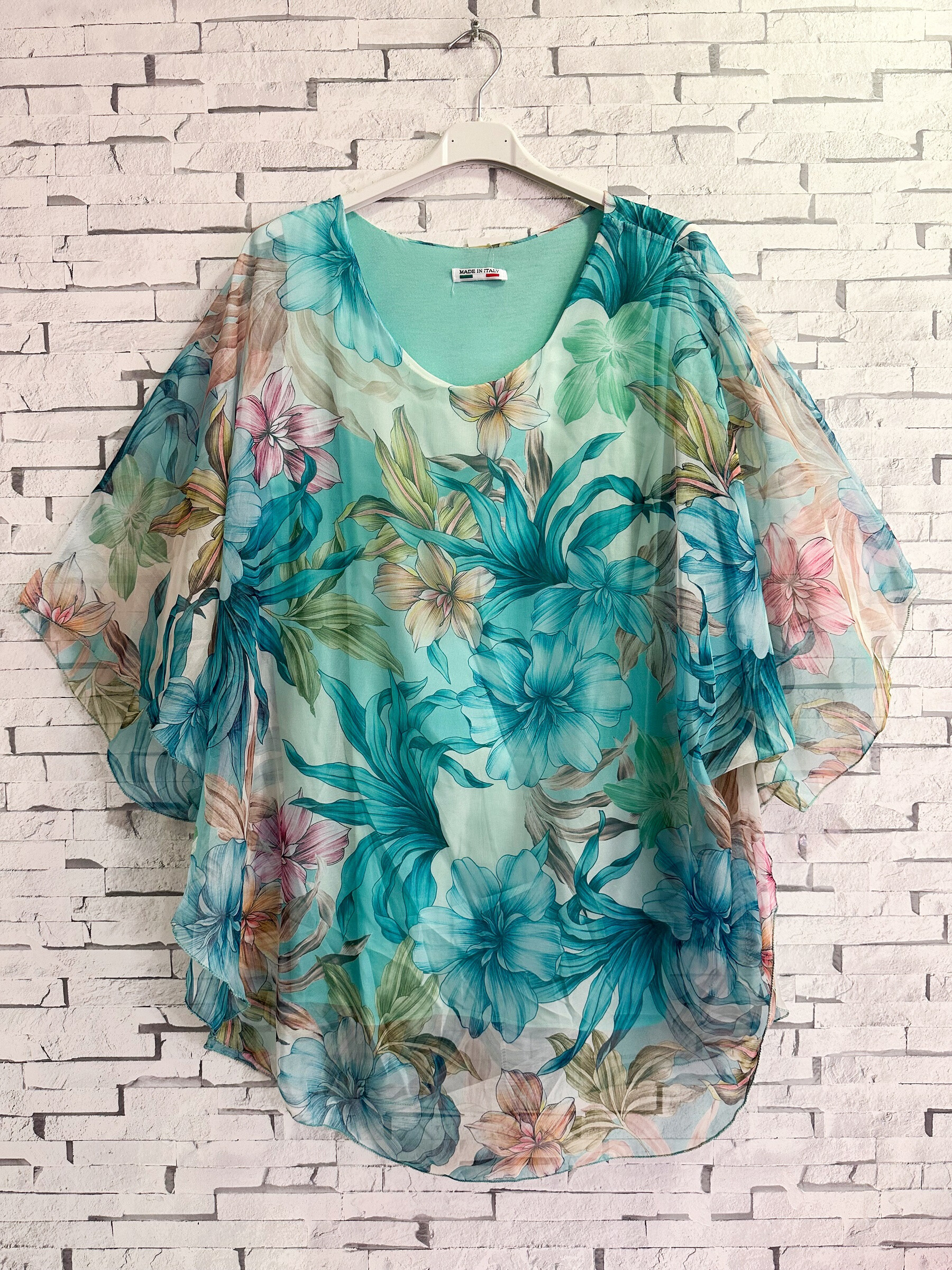 Grossiste Zafa - Blouse à voilage, à imprimé, avec doublure