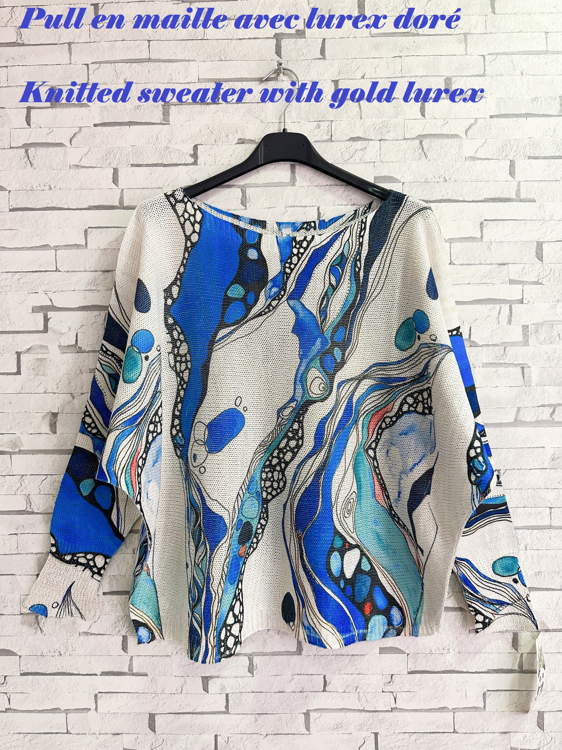 Wholesaler Zafa - Knitted sweater with gold lurex