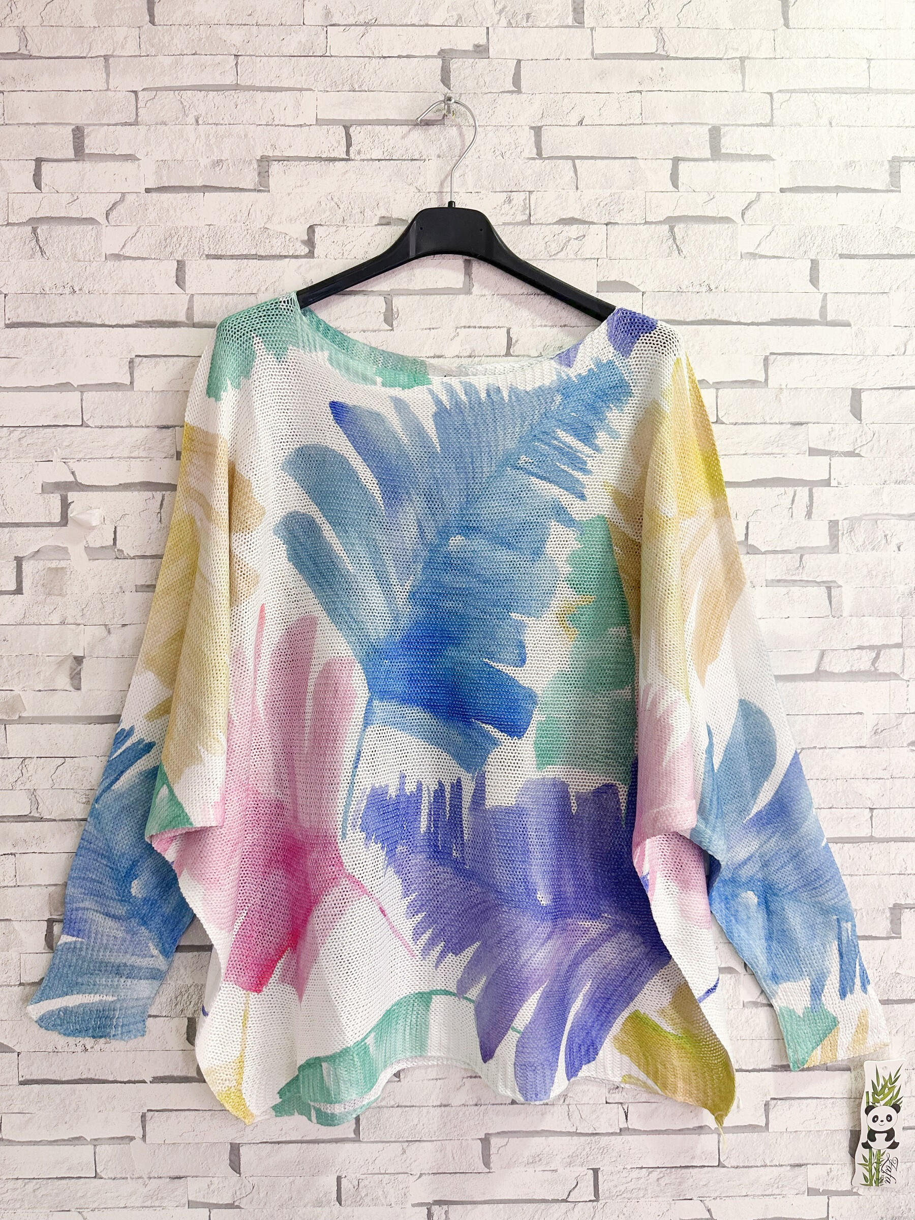 Wholesaler Zafa - Boat neck knitted sweater, printed