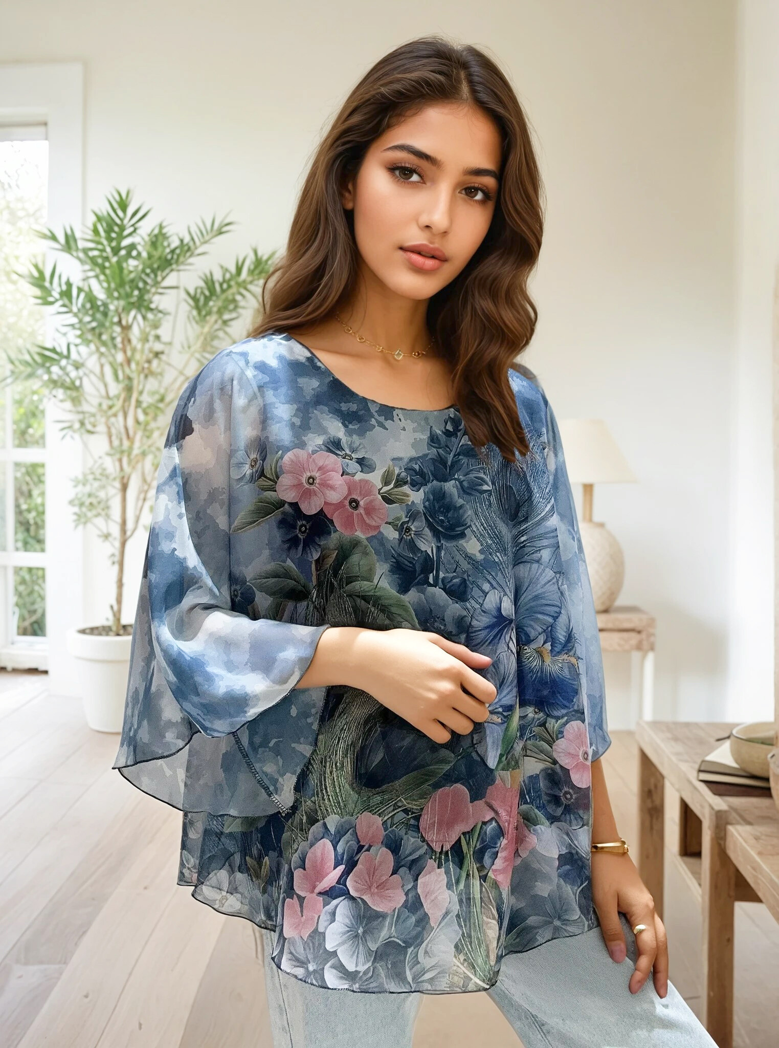 Wholesaler Zafa - Print top, with lining