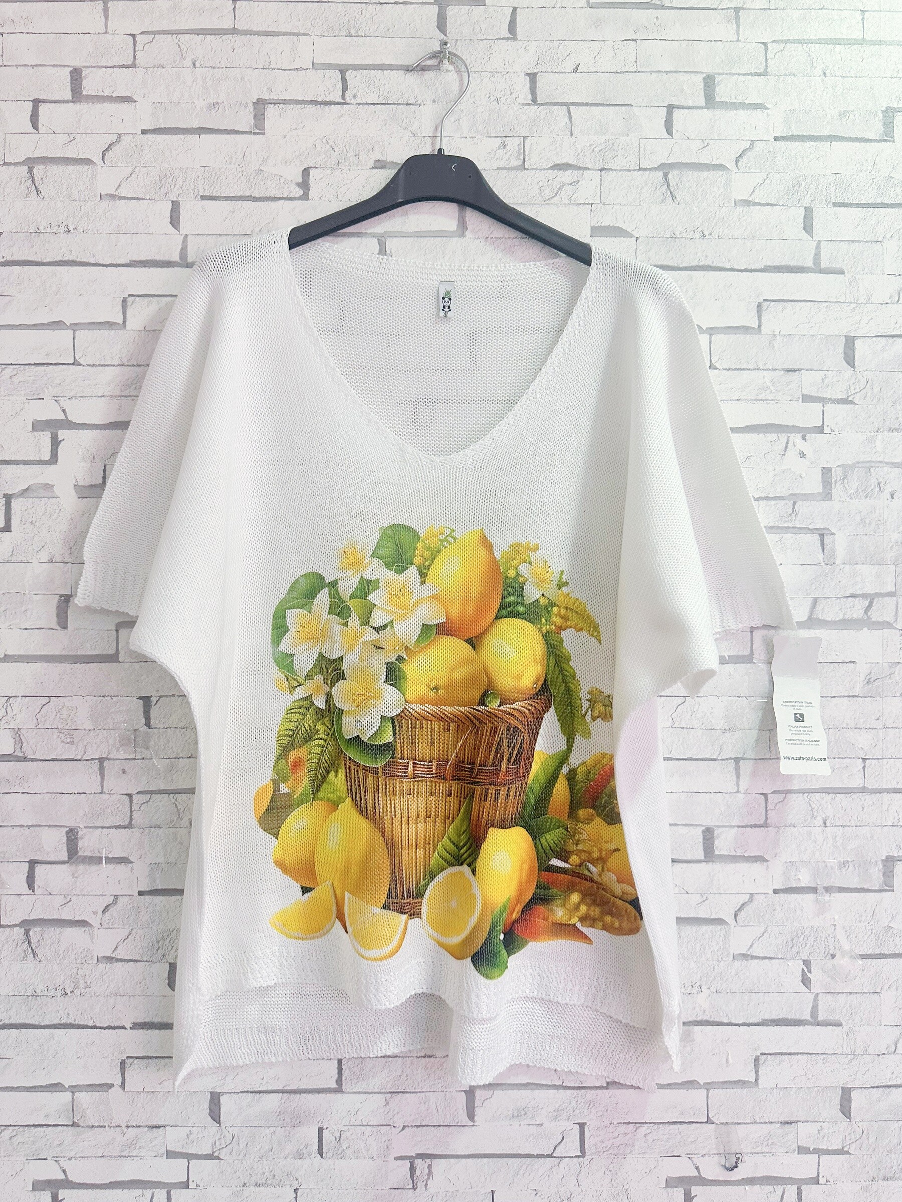 Wholesaler Zafa - T-shirt with mesh effect, V-neck