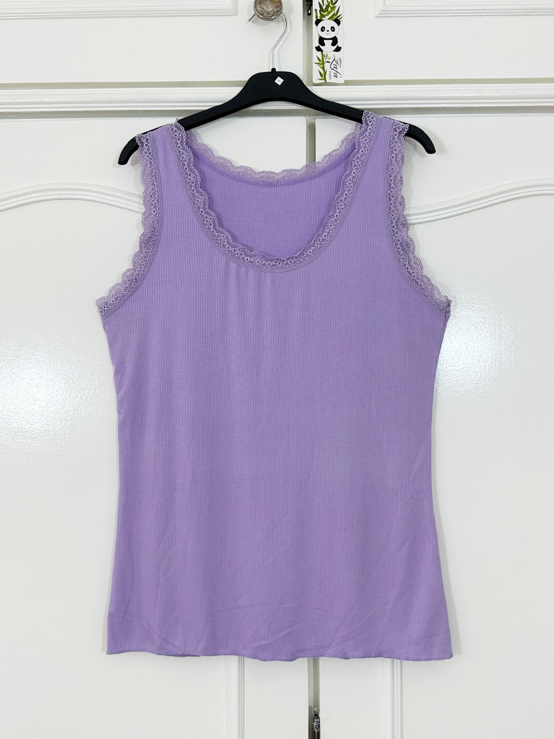 Großhändler Zafa - Großer Spitzen -Tanktop, gerippt, dehnen