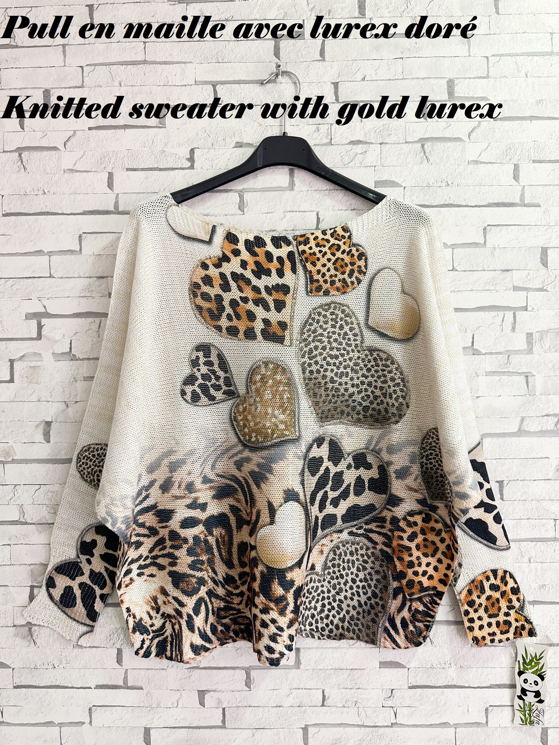 Wholesaler Zafa - Knitted sweater with gold lurex