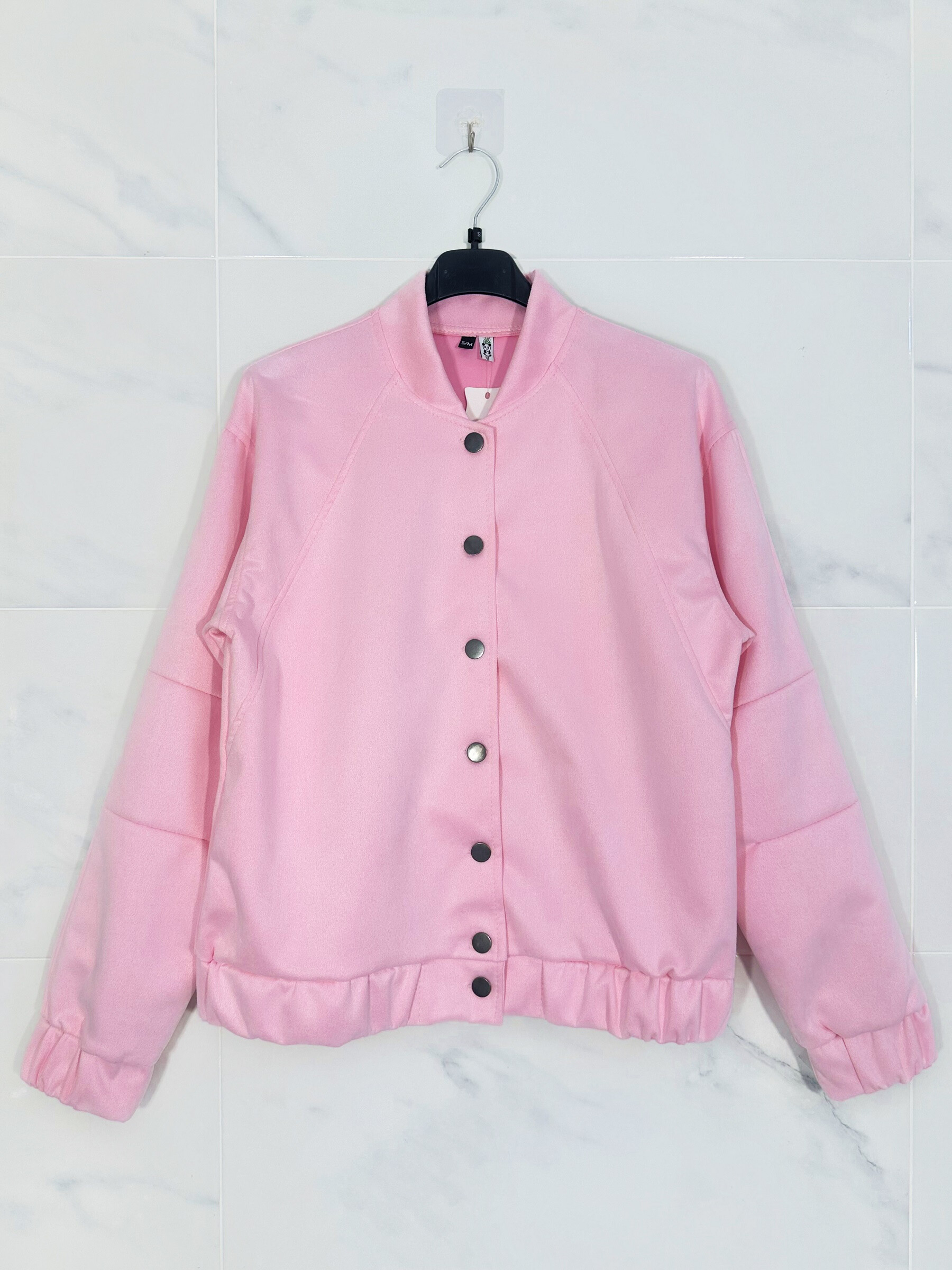 Wholesaler Zafa - Bomber jacket, peach skin material, button suede