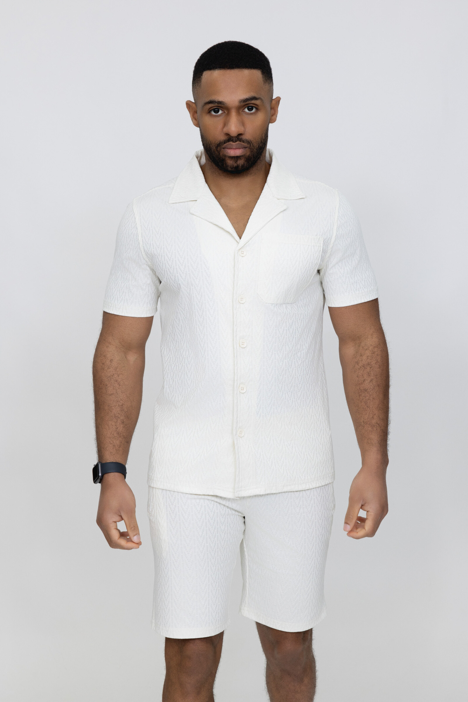 Wholesaler Zayne Paris - Shirt set with shorts and relief patterns
