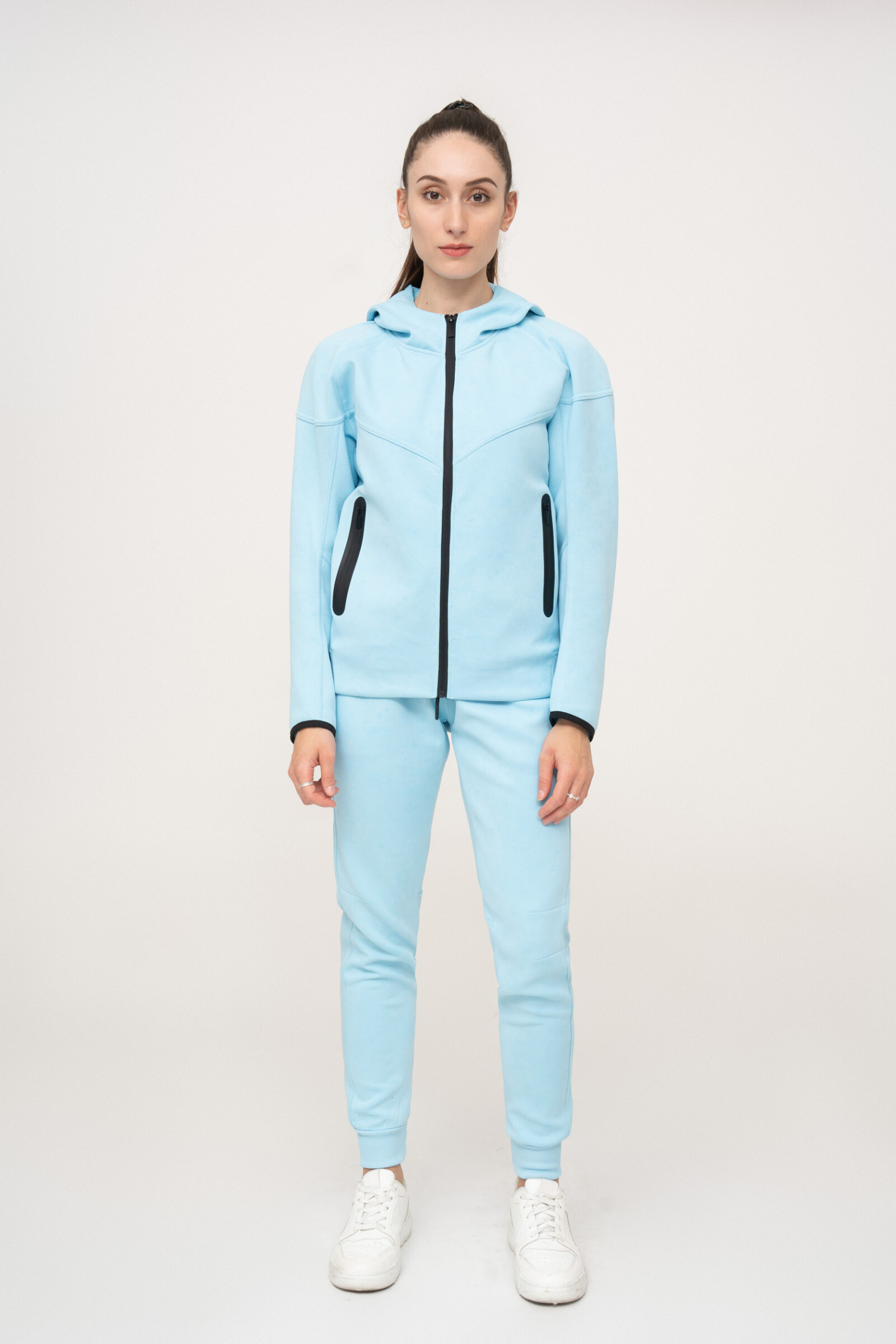 Großhändler Zayne Paris - Jogging-Set mit Kapuze und zweifarbigem Reißverschluss