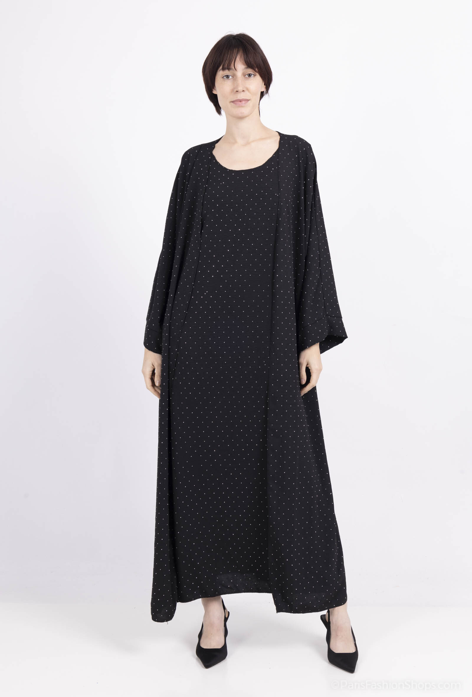 Wholesaler ZC MODE - Abaya fake 2 pieces diamond print