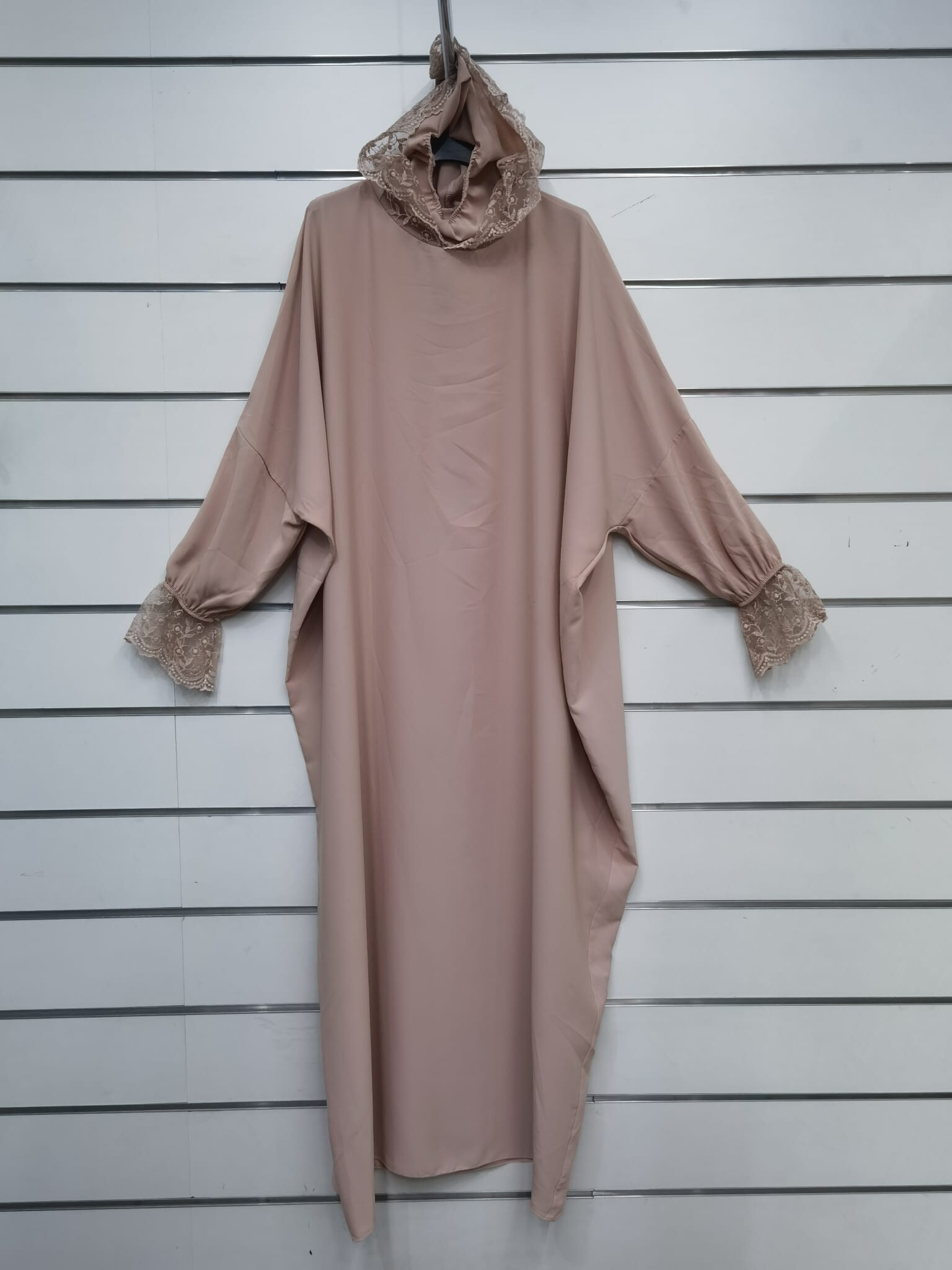 Mayorista ZC MODE - Abaya reza con el doble capucha y el encaje