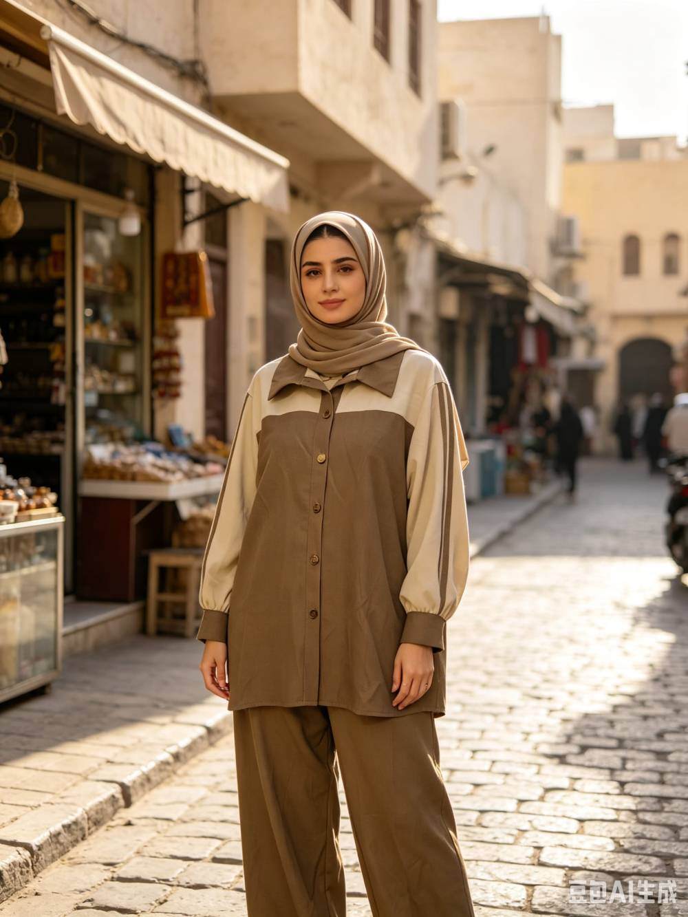Grossiste ZC MODE - Ensemble col chemise avec bouton et pantalon lâche